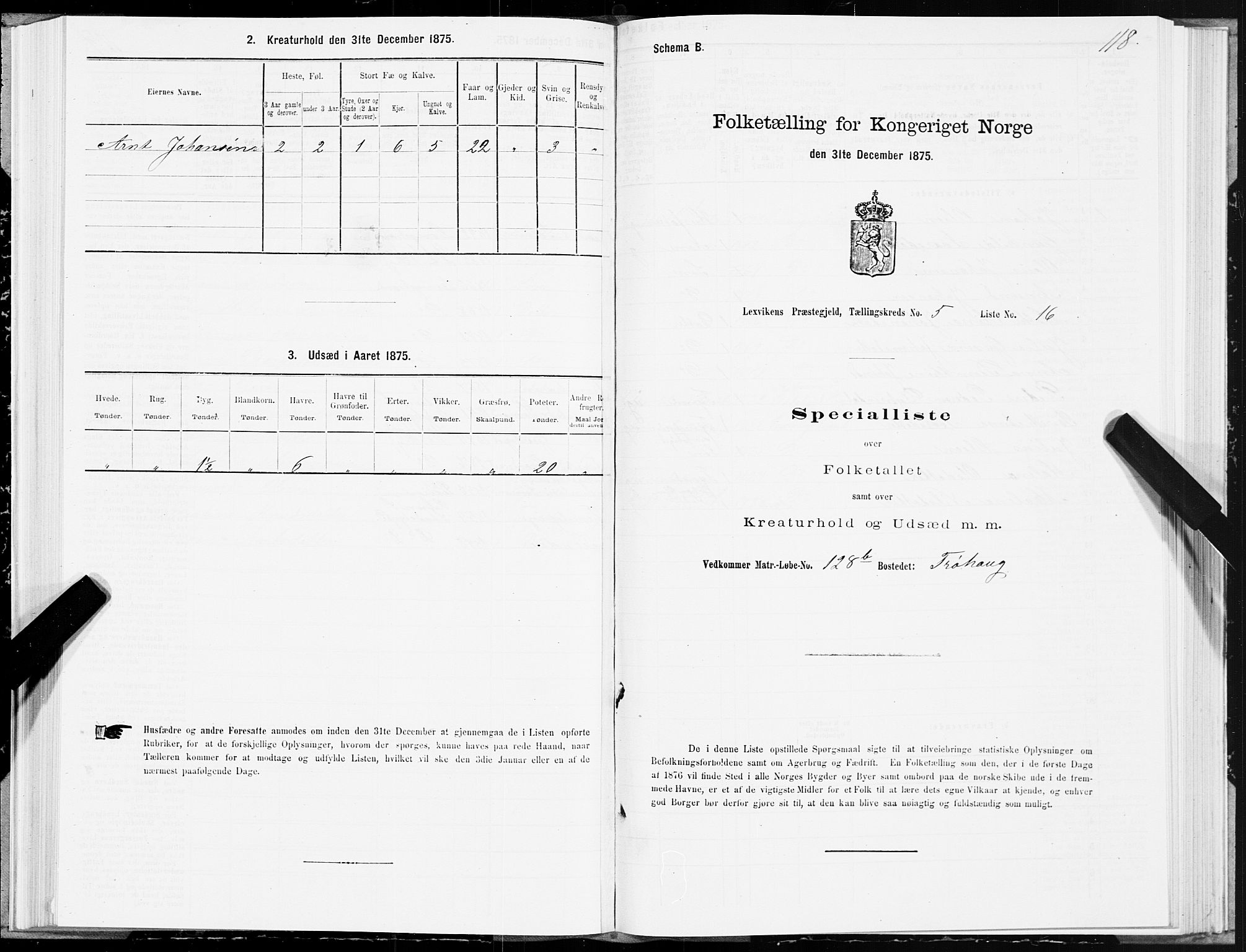 SAT, Folketelling 1875 for 1718P Leksvik prestegjeld, 1875, s. 3118