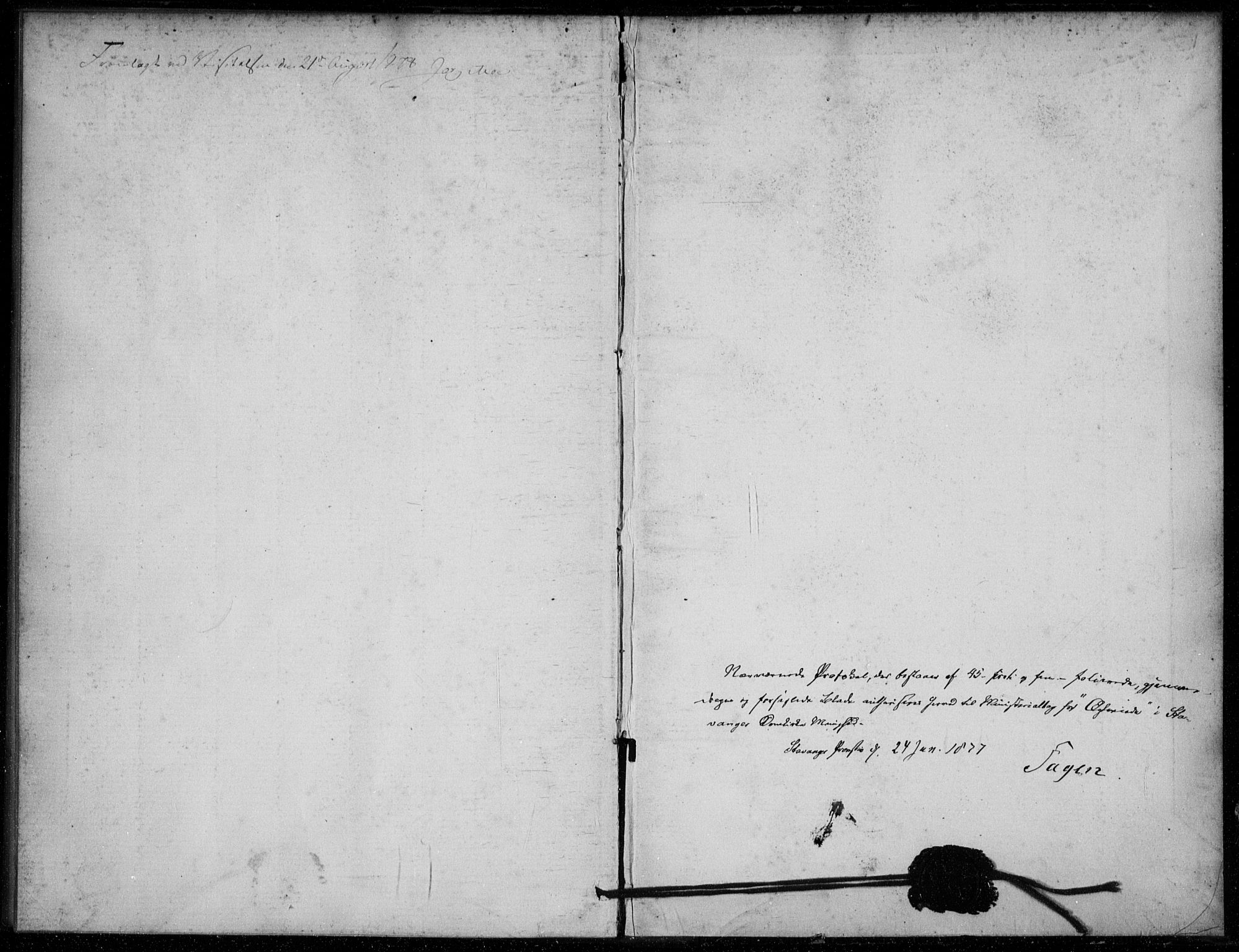 Domkirken sokneprestkontor, SAST/A-101812/001/30/30BA/L0023: Ministerialbok nr. A 22, 1877-1877