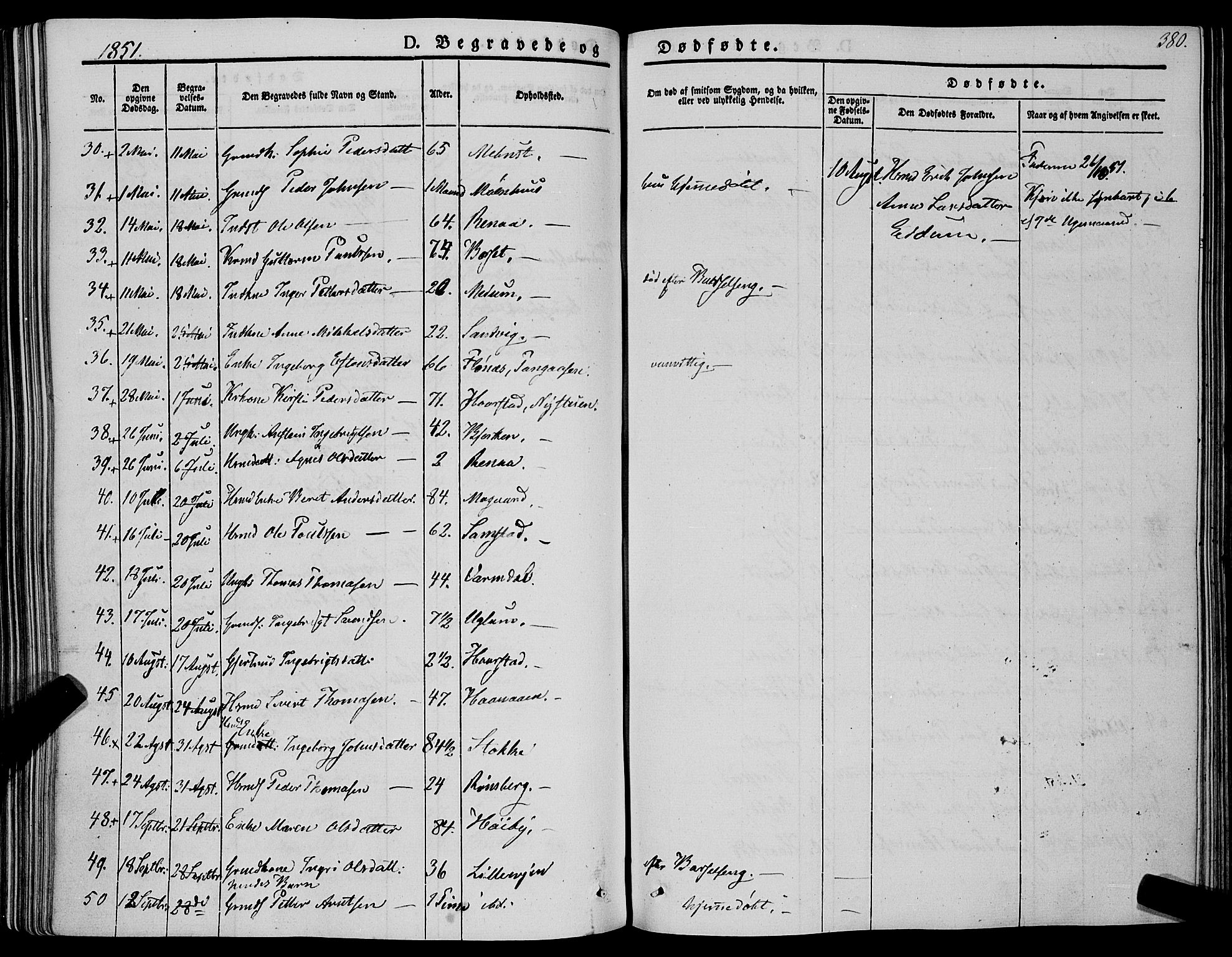 Ministerialprotokoller, klokkerbøker og fødselsregistre - Sør-Trøndelag, AV/SAT-A-1456/695/L1145: Ministerialbok nr. 695A06 /1, 1843-1859, s. 380