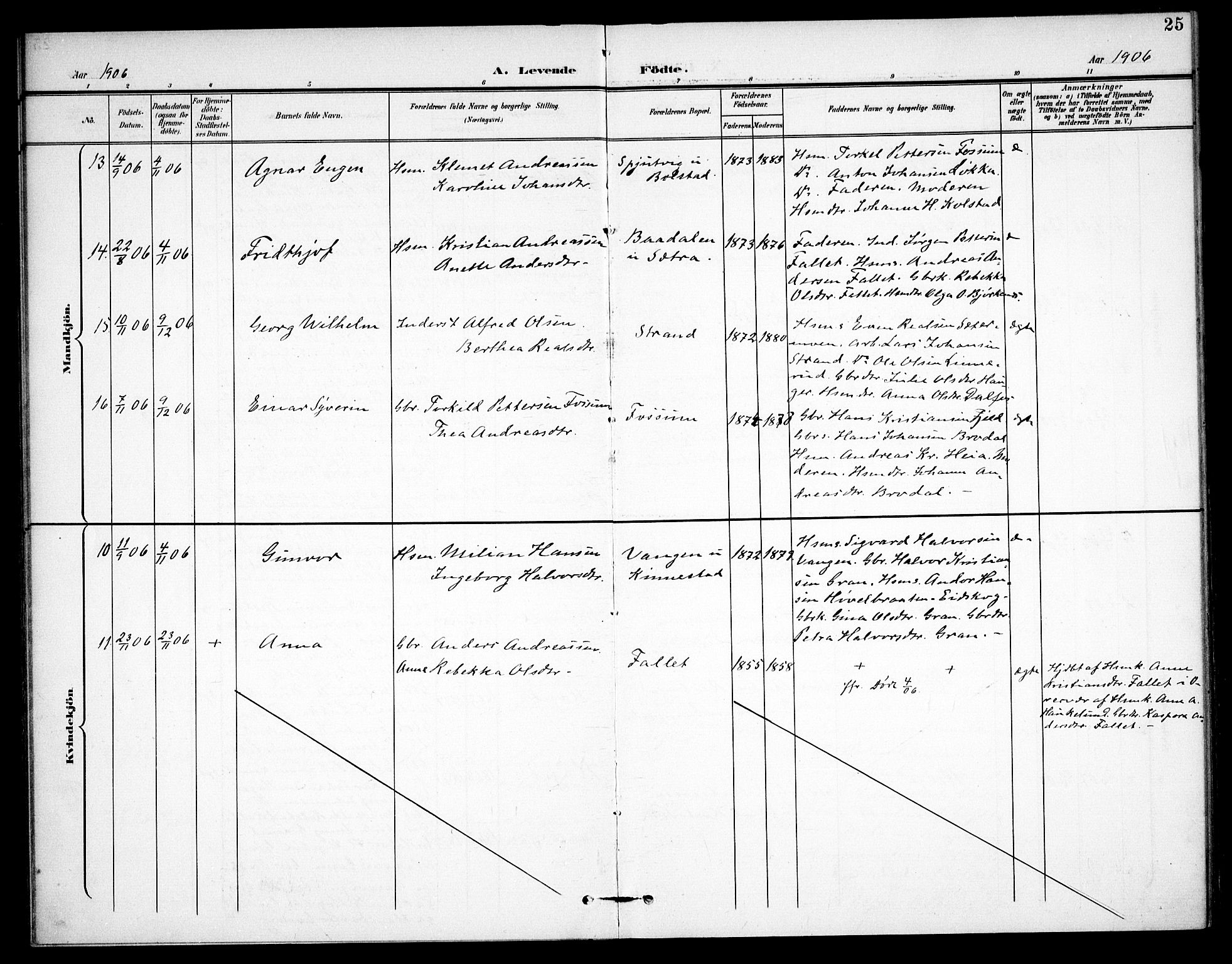 Høland prestekontor Kirkebøker, SAO/A-10346a/F/Fc/L0003: Ministerialbok nr. III 3, 1897-1911, s. 25