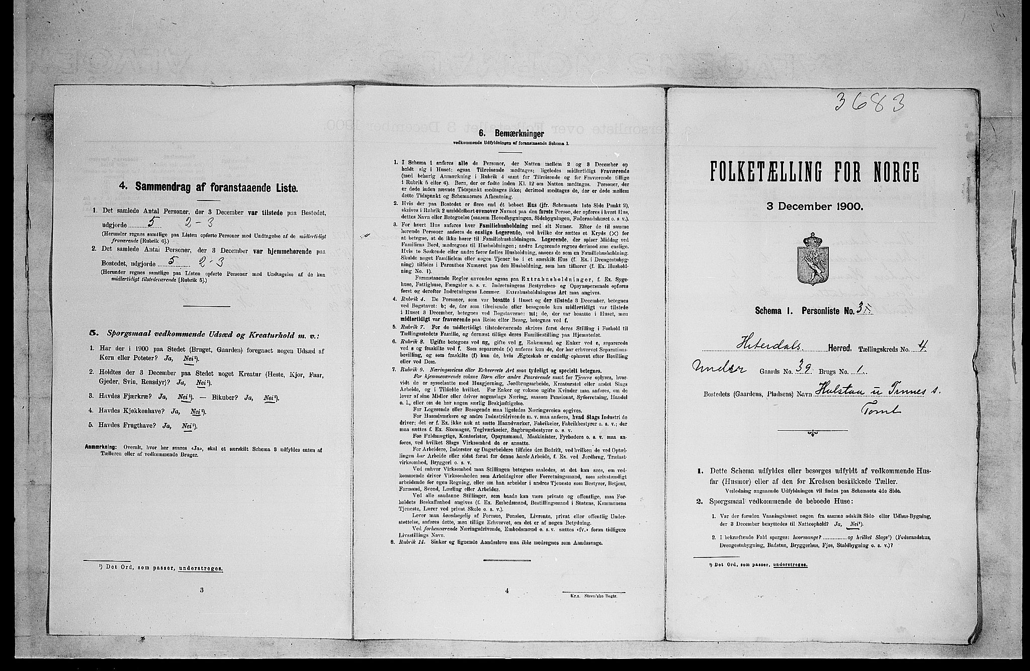 SAKO, Folketelling 1900 for 0823 Heddal herred, 1900, s. 506