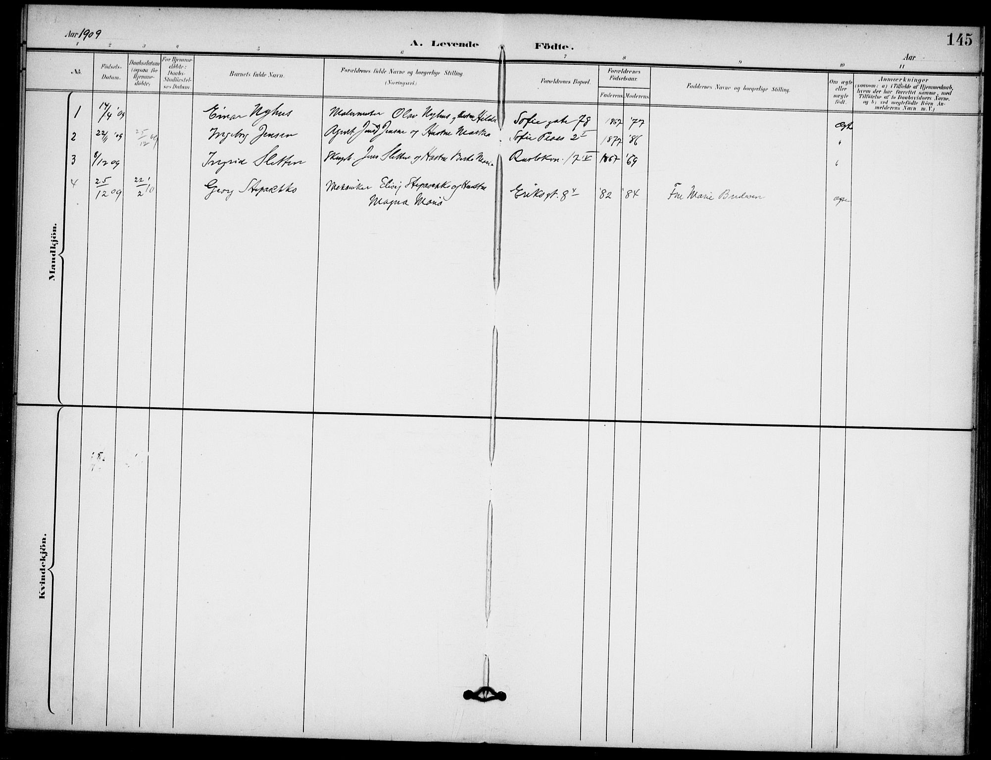 Broderskapets kirke Oslo , AV/SAO-PAO-0221/A/L0001: Dissenterprotokoll nr. 1, 1880-1935, s. 145