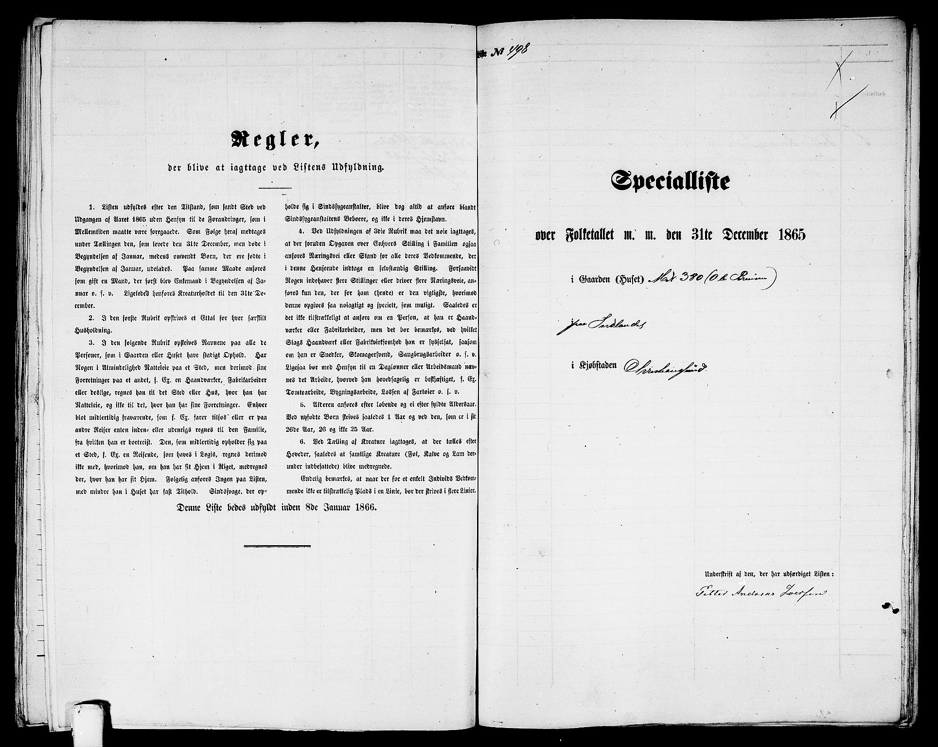 RA, Folketelling 1865 for 1503B Kristiansund prestegjeld, Kristiansund kjøpstad, 1865, s. 1012