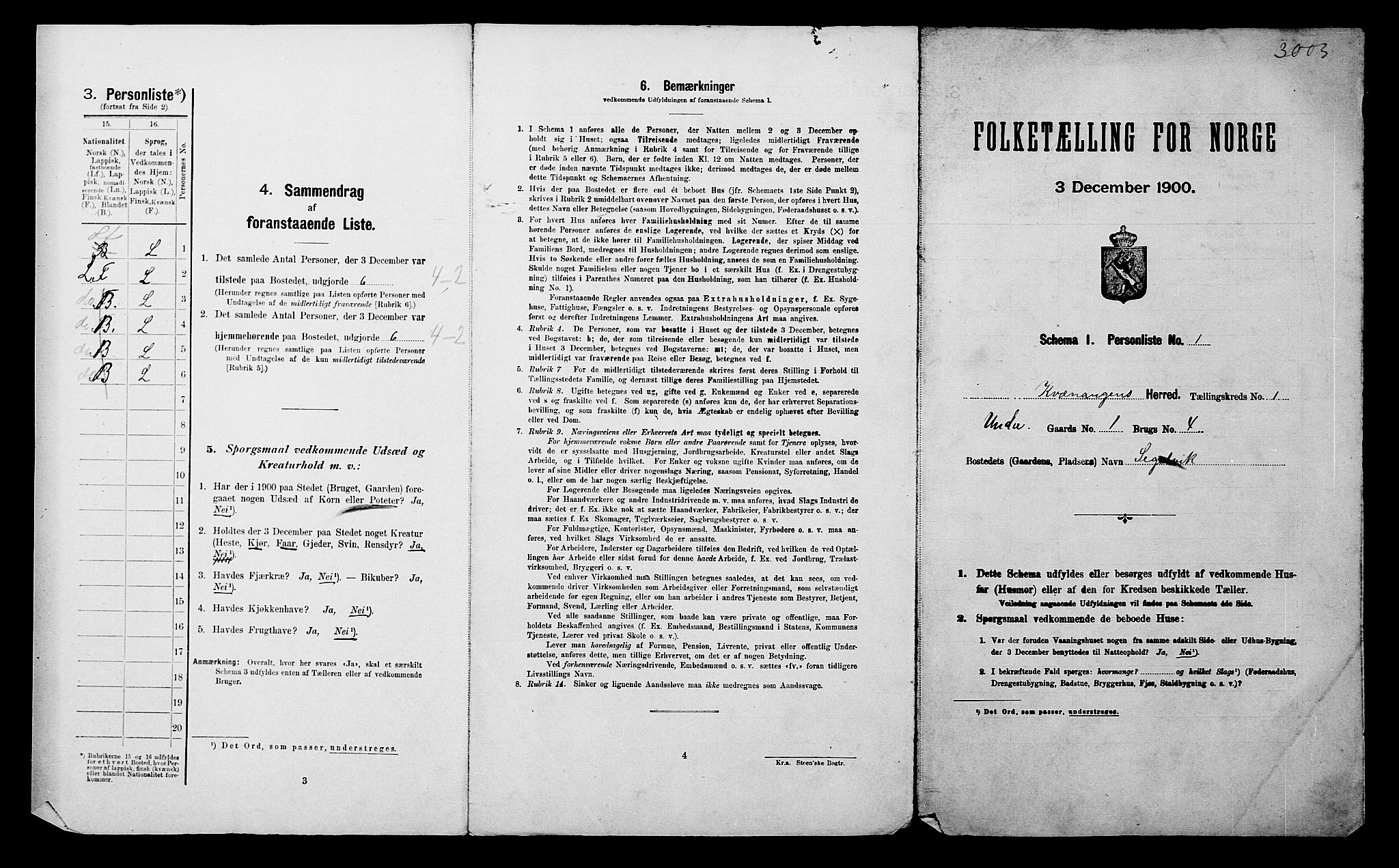 SATØ, Folketelling 1900 for 1943 Kvænangen herred, 1900, s. 46