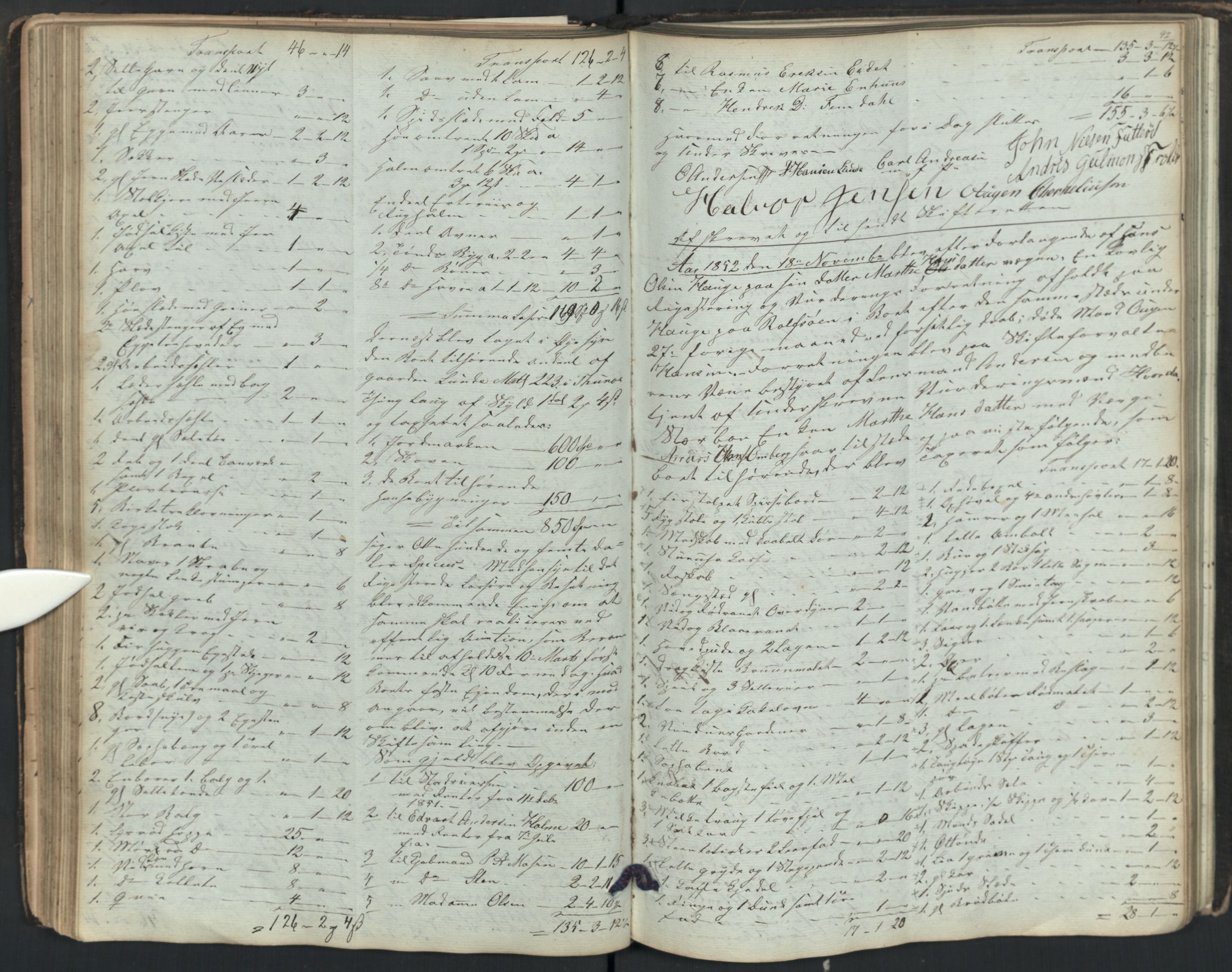 Glemmen lensmannskontor, AV/SAO-A-10123/H/Ha/Hab/L0001: Registreringsprotokoll, 1841-1863, s. 92