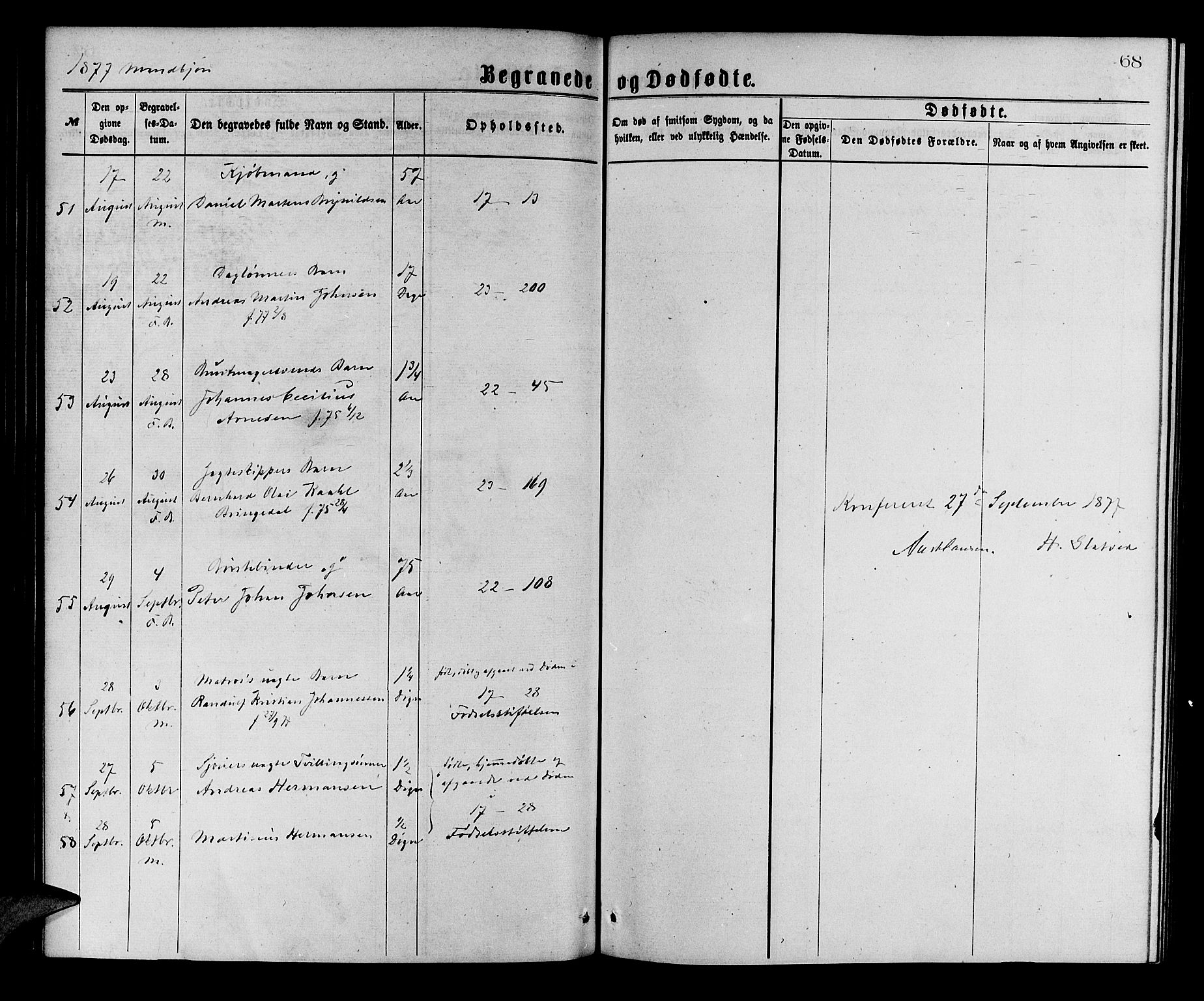 Korskirken sokneprestembete, AV/SAB-A-76101/H/Hab: Klokkerbok nr. E 3, 1871-1883, s. 68