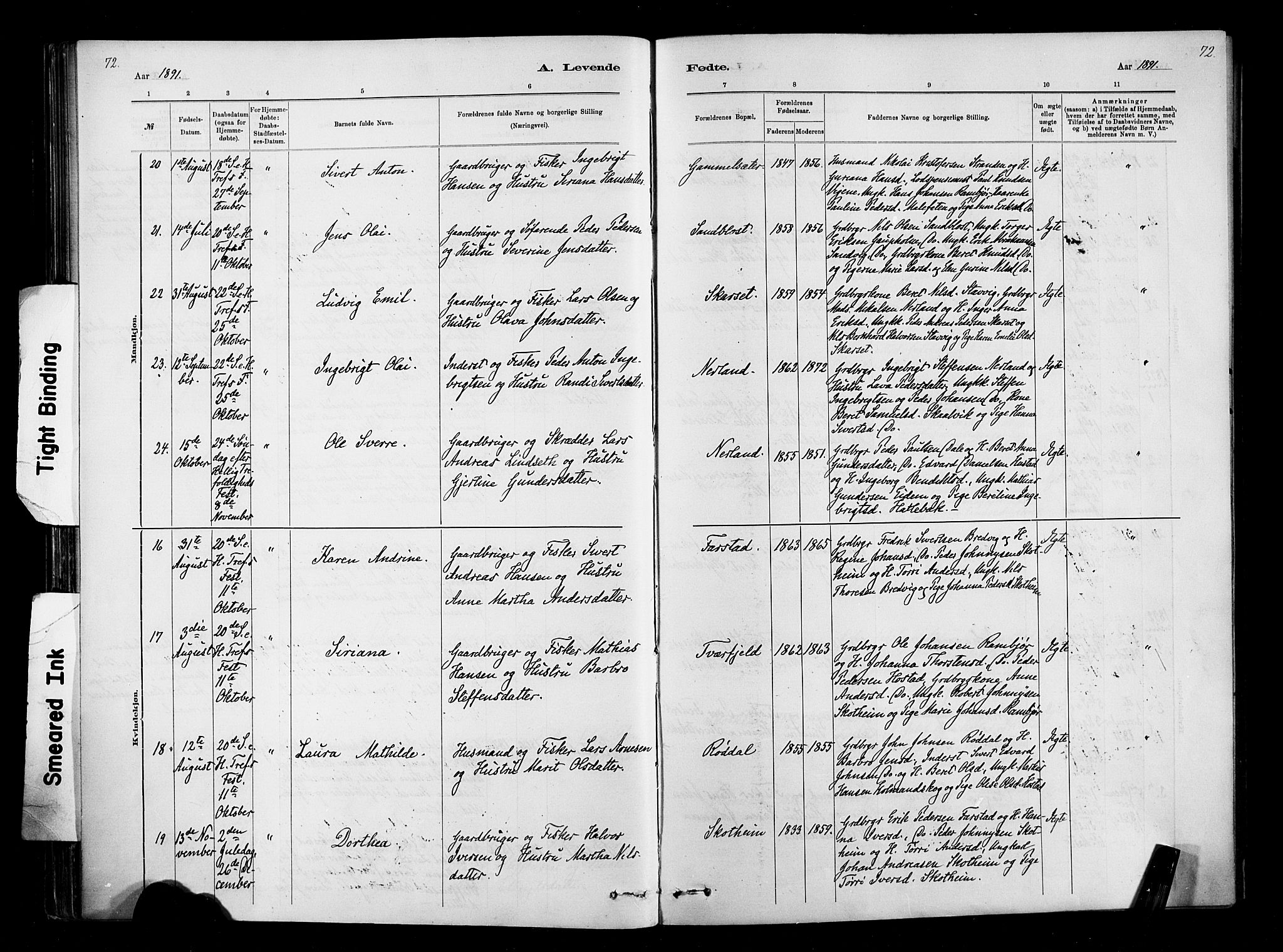 Ministerialprotokoller, klokkerbøker og fødselsregistre - Møre og Romsdal, AV/SAT-A-1454/567/L0778: Ministerialbok nr. 567A01, 1881-1903, s. 72