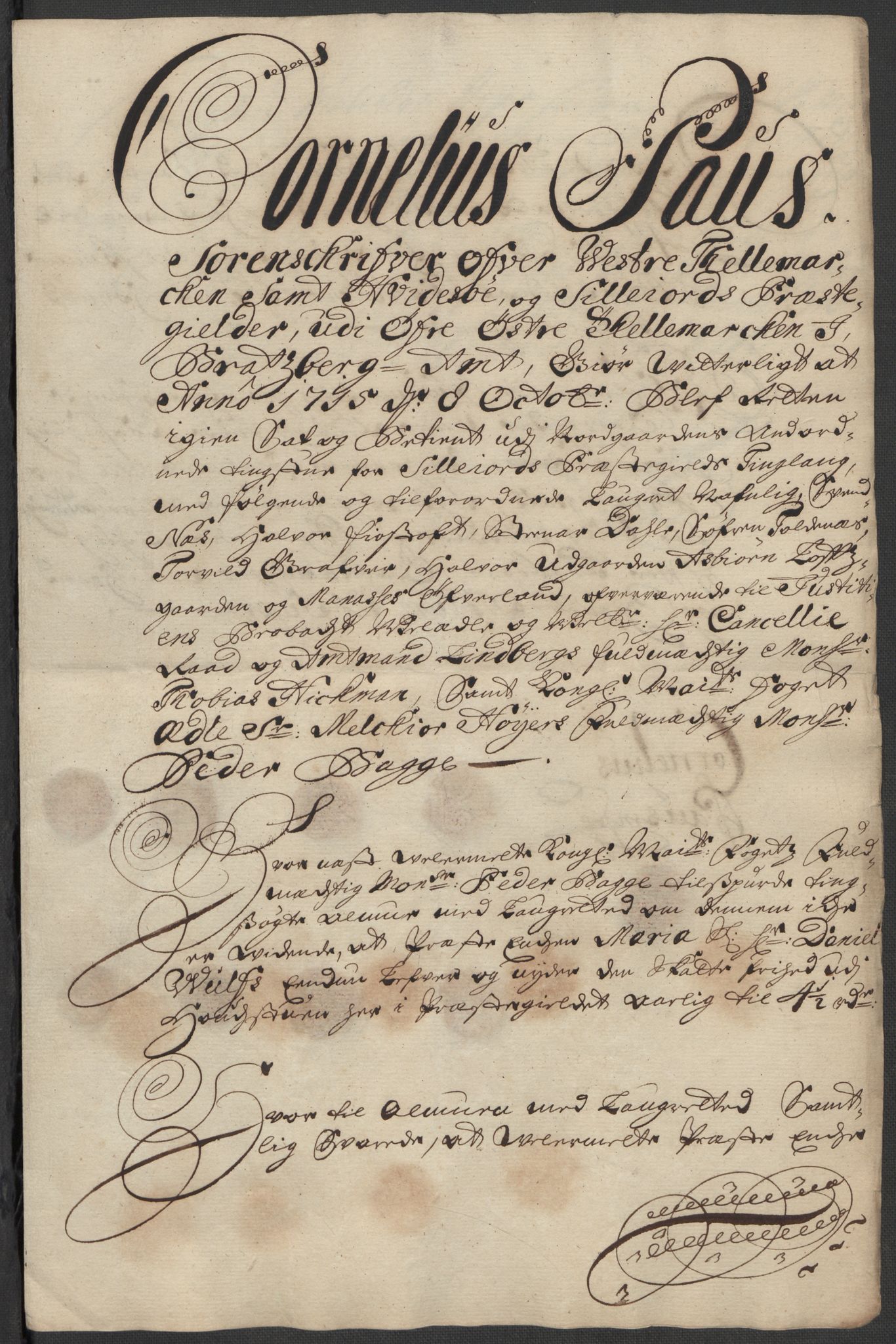 Rentekammeret inntil 1814, Reviderte regnskaper, Fogderegnskap, AV/RA-EA-4092/R36/L2127: Fogderegnskap Øvre og Nedre Telemark og Bamble, 1715, s. 253