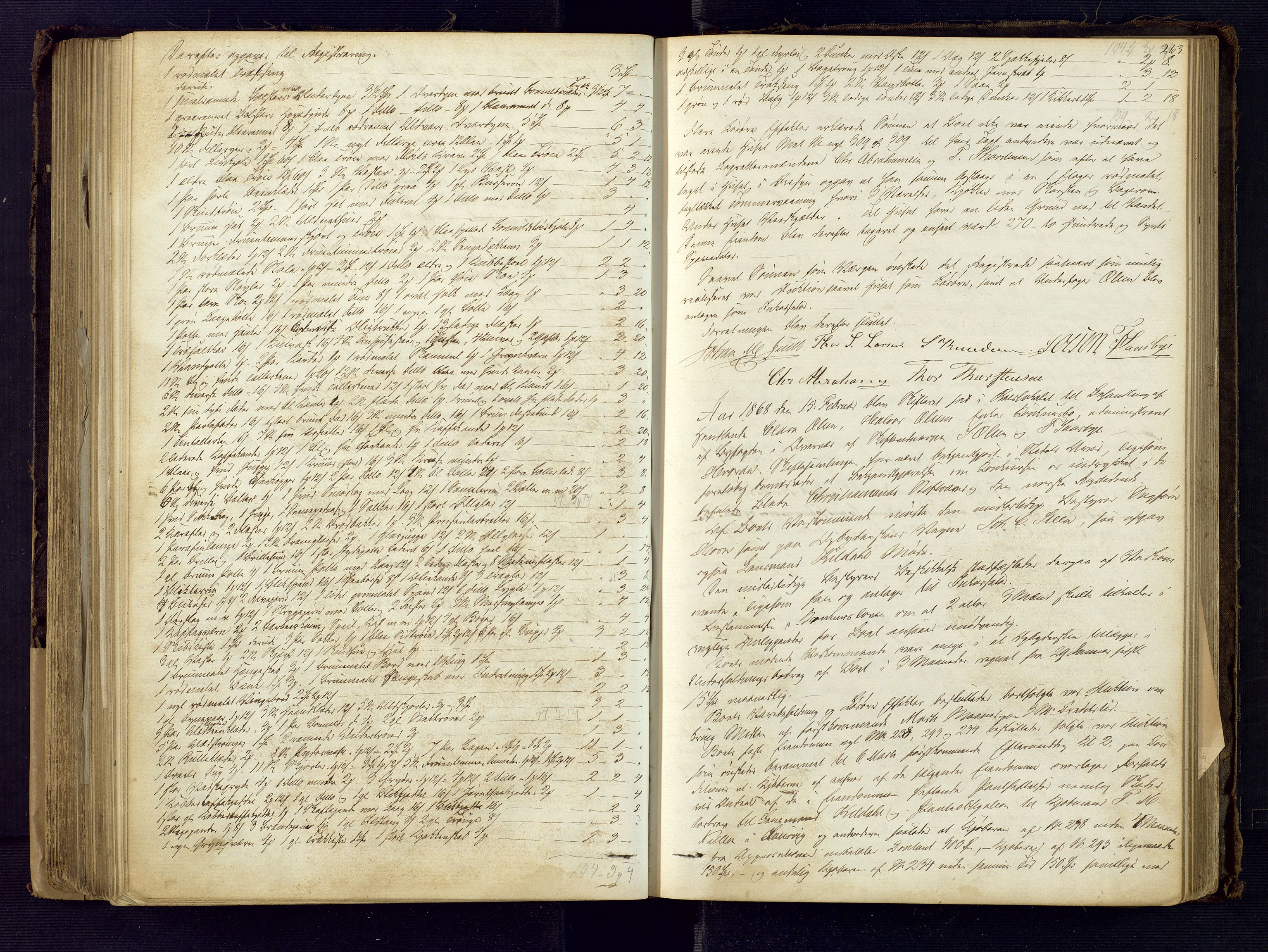Risør byfogd, AV/SAK-1222-0005/H/Hc/L0002: Skifteprotokoll nr. 2, 1858-1871, s. 263
