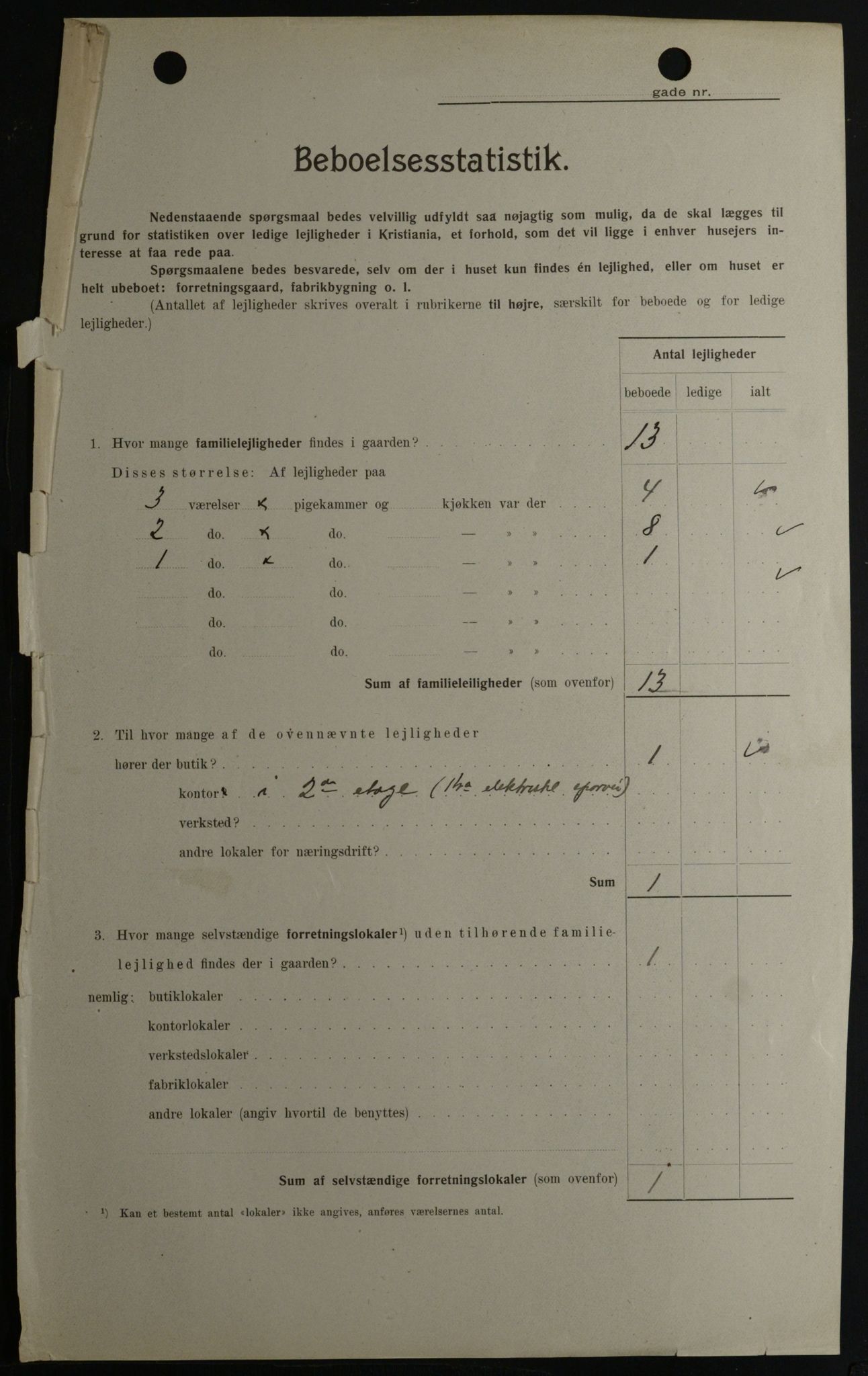 OBA, Kommunal folketelling 1.2.1908 for Kristiania kjøpstad, 1908, s. 109383