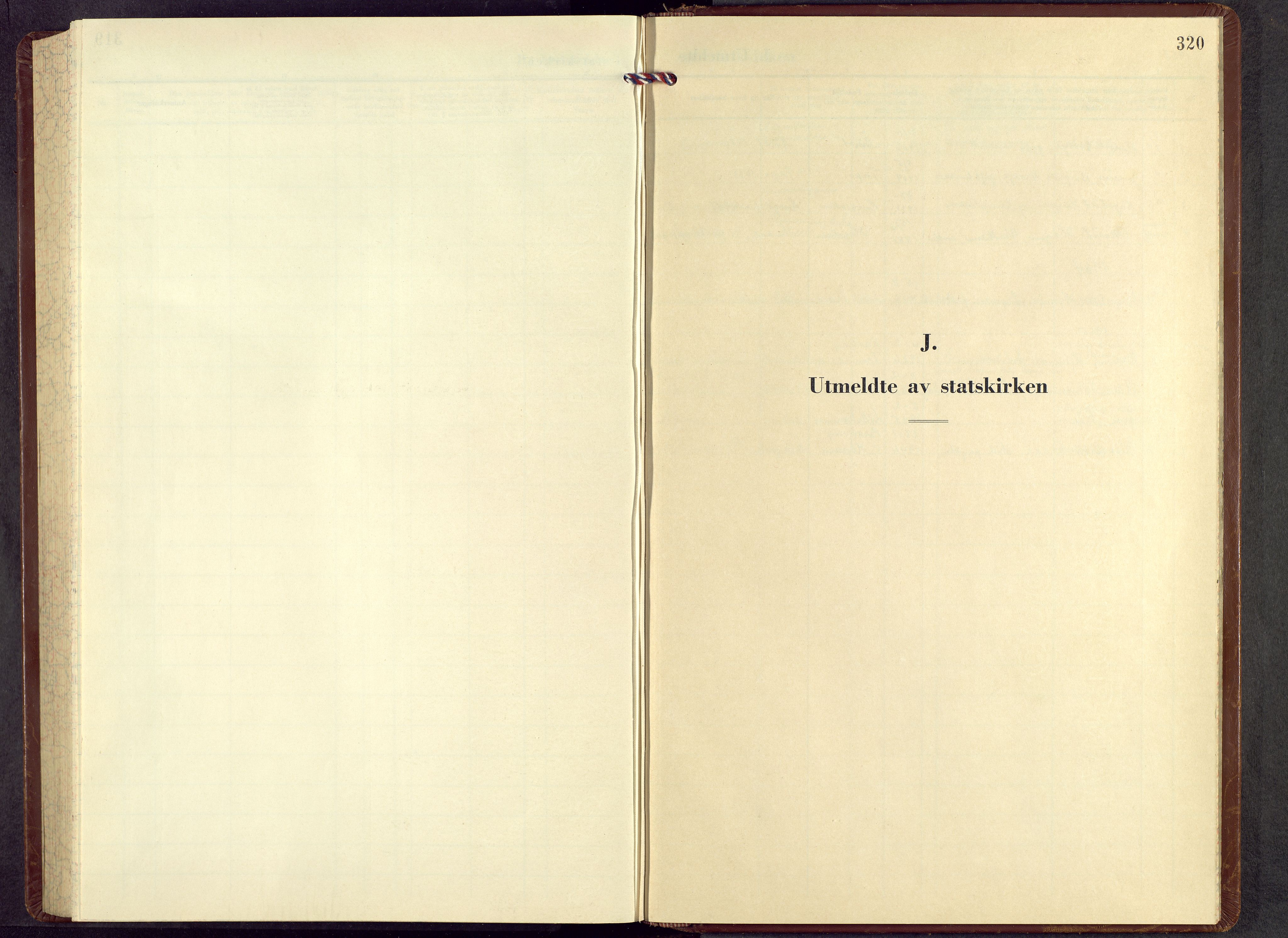 Ringsaker prestekontor, SAH/PREST-014/L/La/L0022: Klokkerbok nr. 22, 1957-1966, s. 320