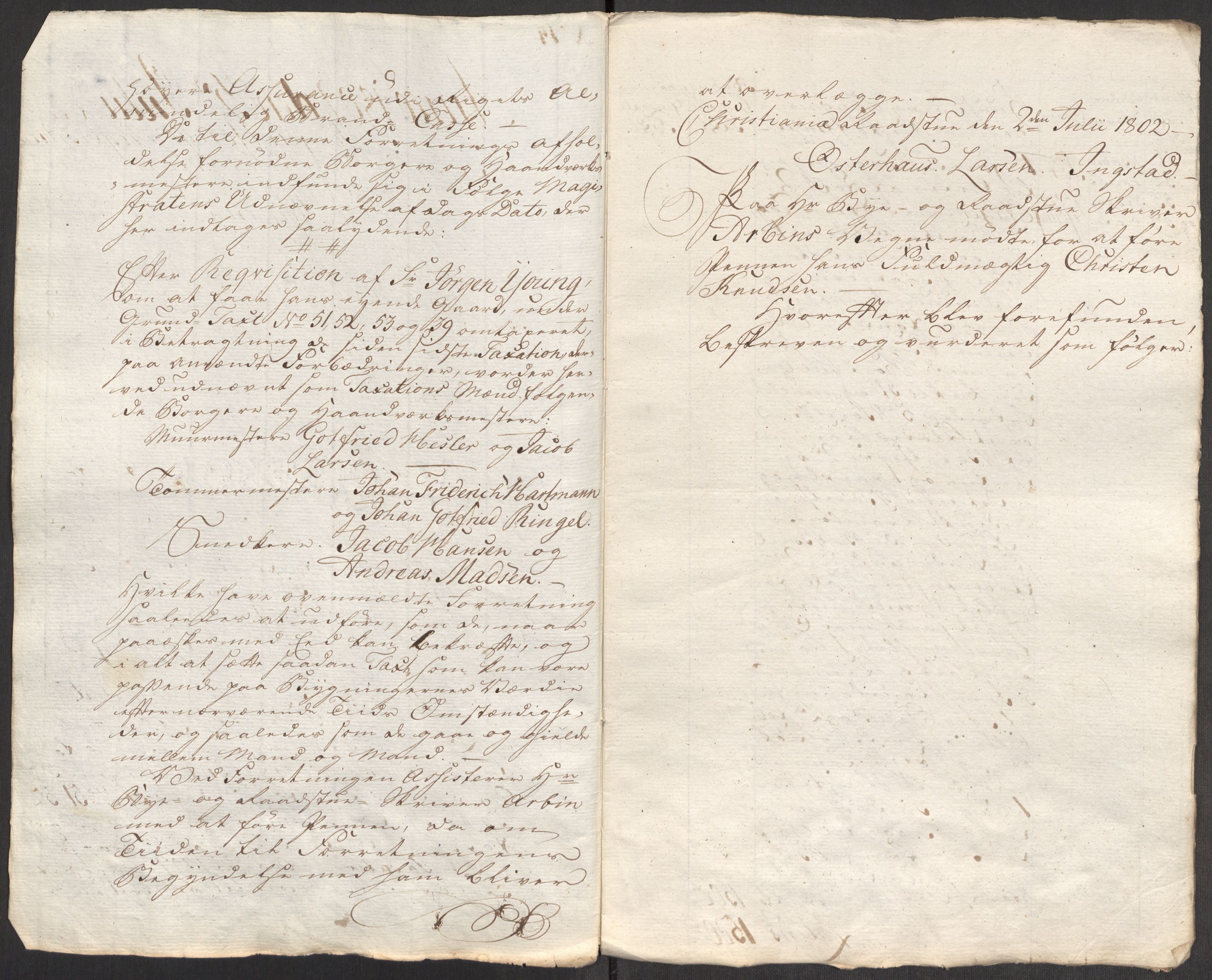 Kristiania magistrat, AV/SAO-A-10711/L/La/Lac/L0002: Branntakster, 1791-1803