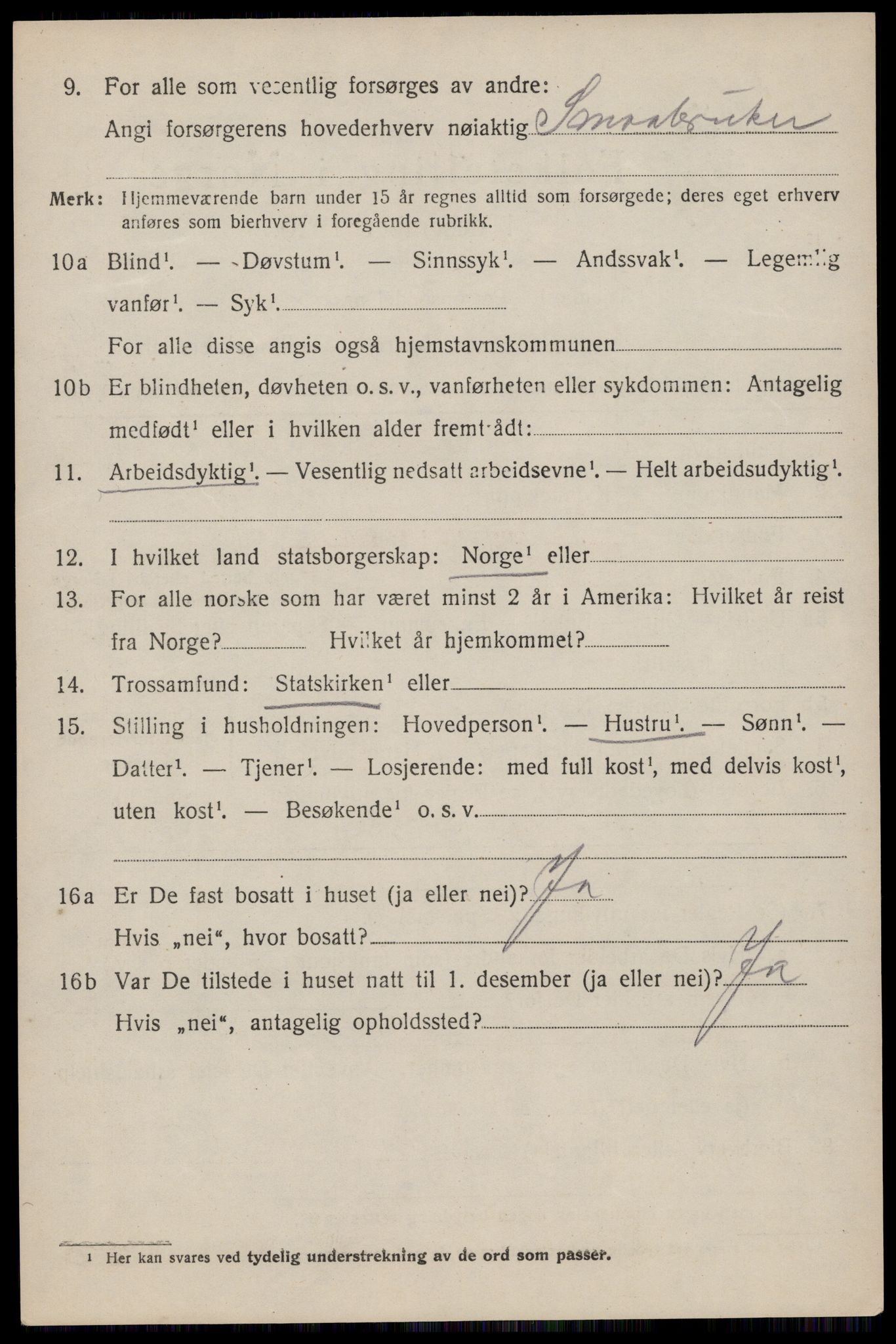 SAST, Folketelling 1920 for 1124 Håland herred, 1920, s. 6908