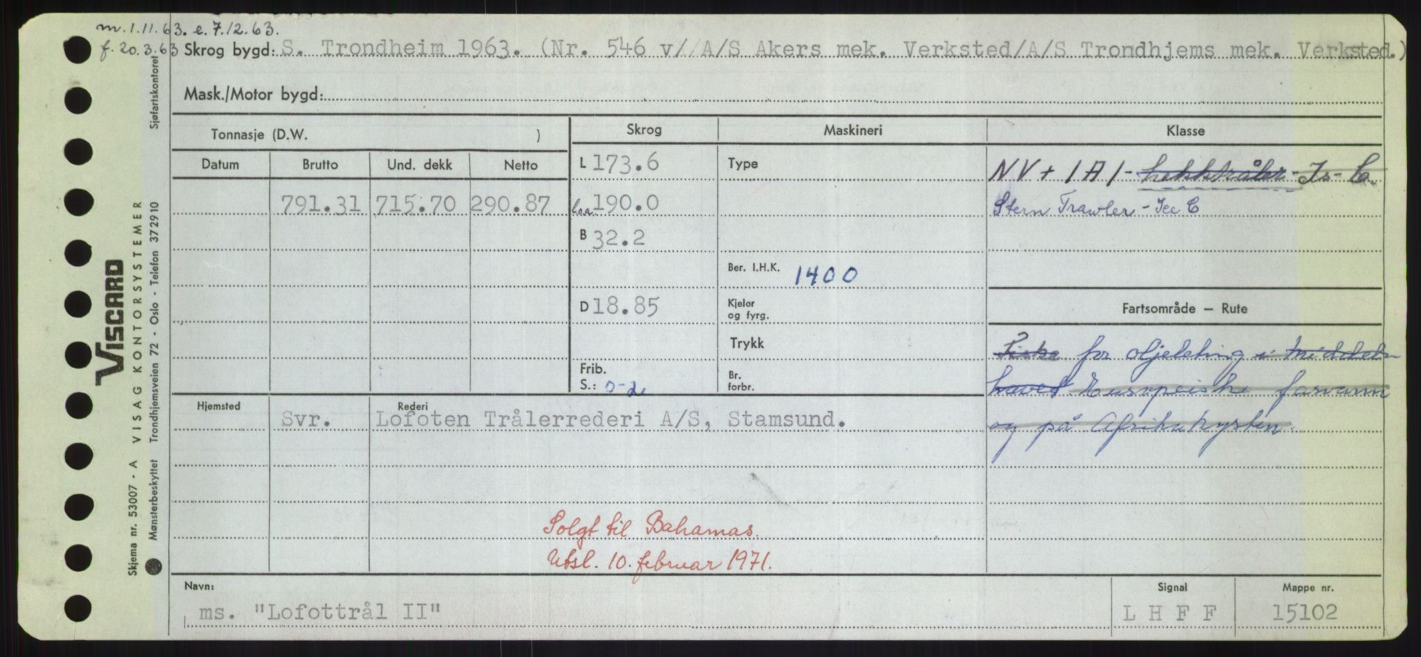 Sjøfartsdirektoratet med forløpere, Skipsmålingen, RA/S-1627/H/Hd/L0023: Fartøy, Lia-Løv, s. 283