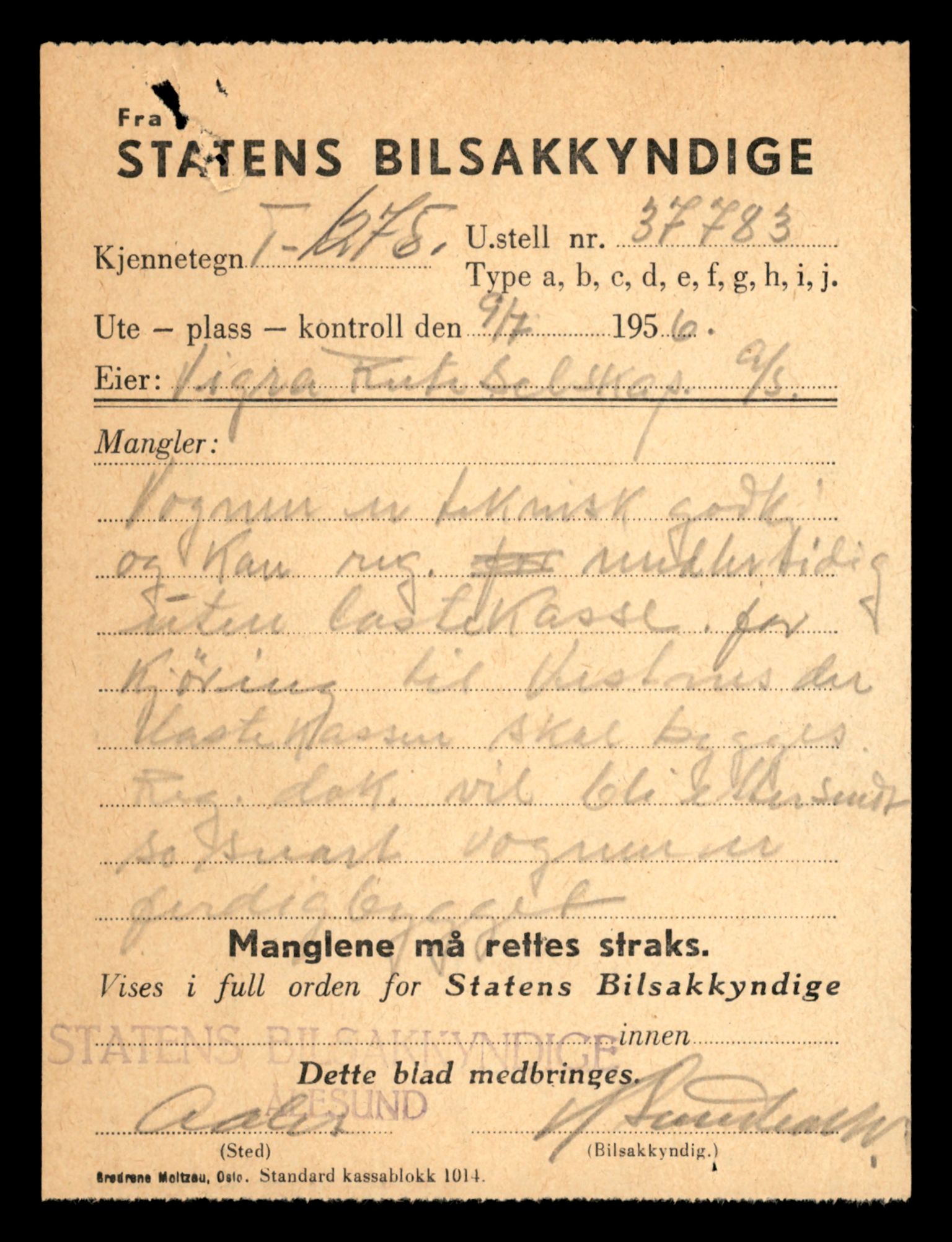 Møre og Romsdal vegkontor - Ålesund trafikkstasjon, AV/SAT-A-4099/F/Fe/L0011: Registreringskort for kjøretøy T 1170 - T 1289, 1927-1998, s. 2545