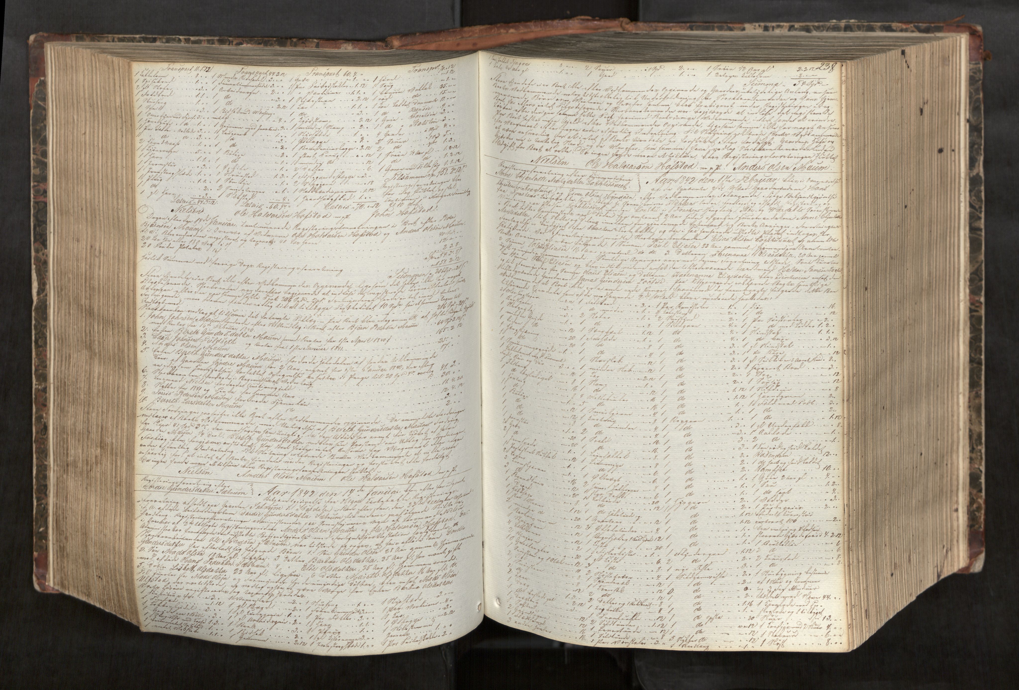 Stjør- og Verdal sorenskriveri, AV/SAT-A-4167/1/3/3Ca/L0002: Skifteregistreringsprotokoll, 1837-1849, s. 238