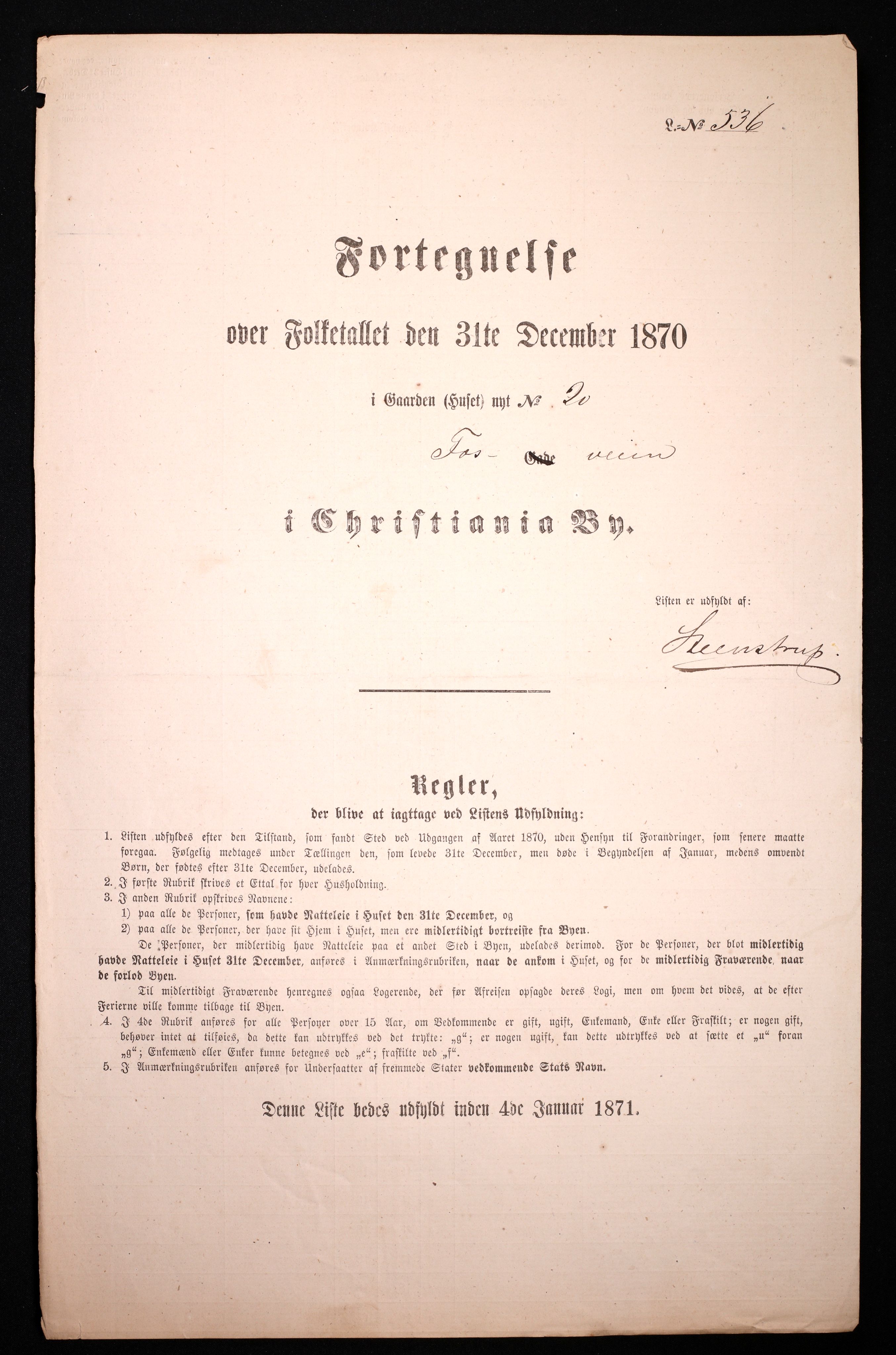 RA, Folketelling 1870 for 0301 Kristiania kjøpstad, 1870, s. 940