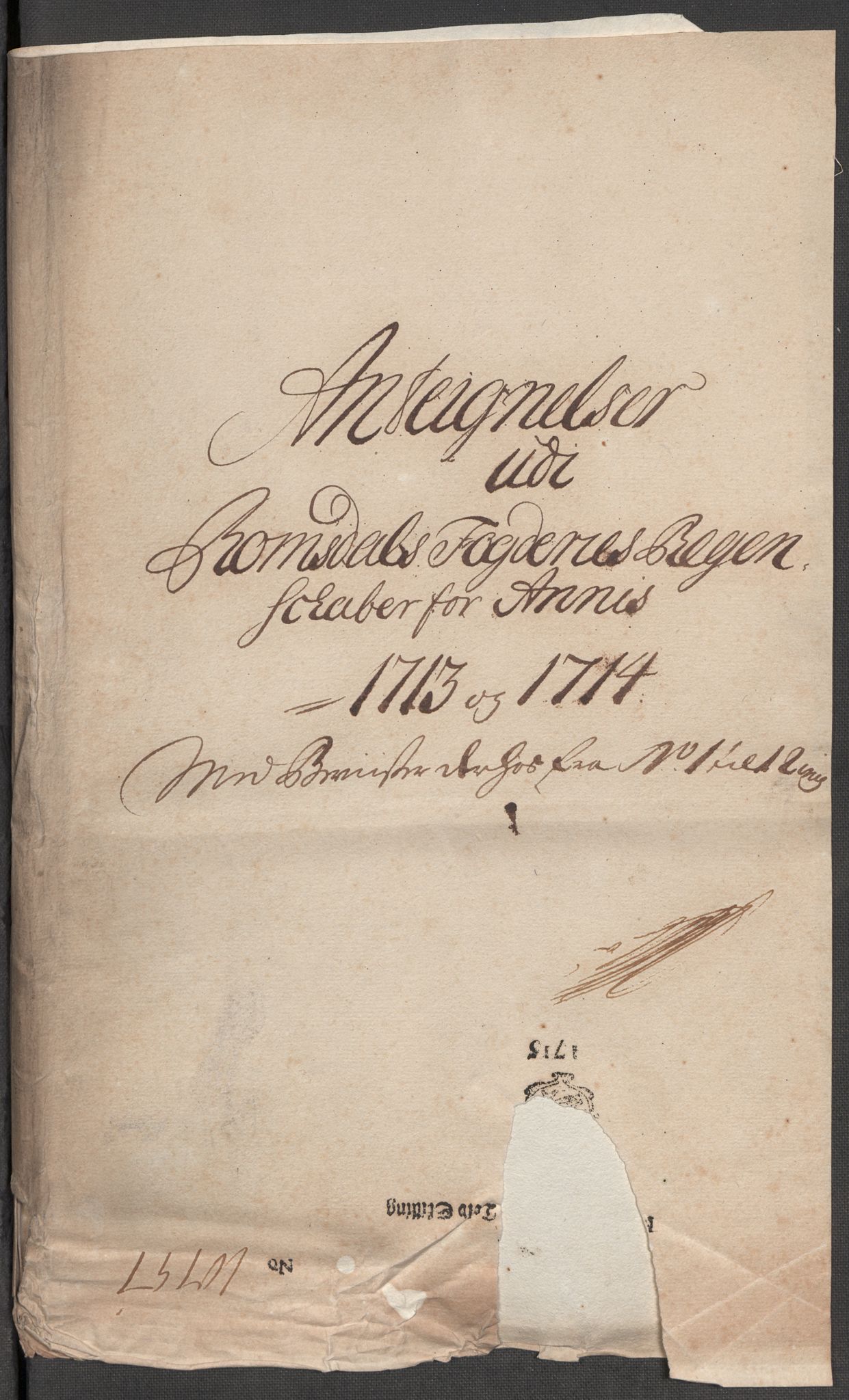 Rentekammeret inntil 1814, Reviderte regnskaper, Fogderegnskap, RA/EA-4092/R55/L3662: Fogderegnskap Romsdal, 1713-1714, s. 591