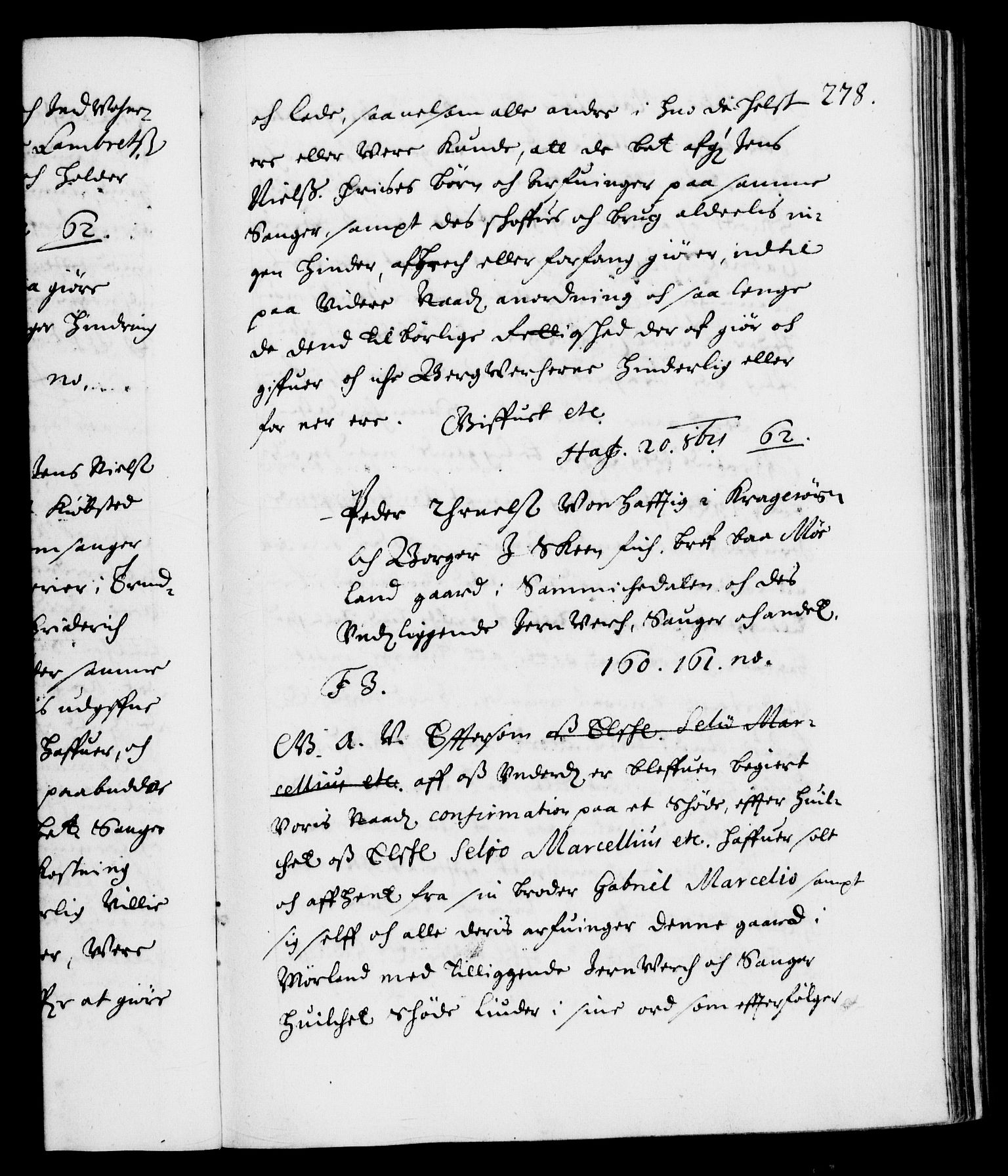 Danske Kanselli 1572-1799, RA/EA-3023/F/Fc/Fca/Fcaa/L0010: Norske registre (mikrofilm), 1660-1670, s. 278a