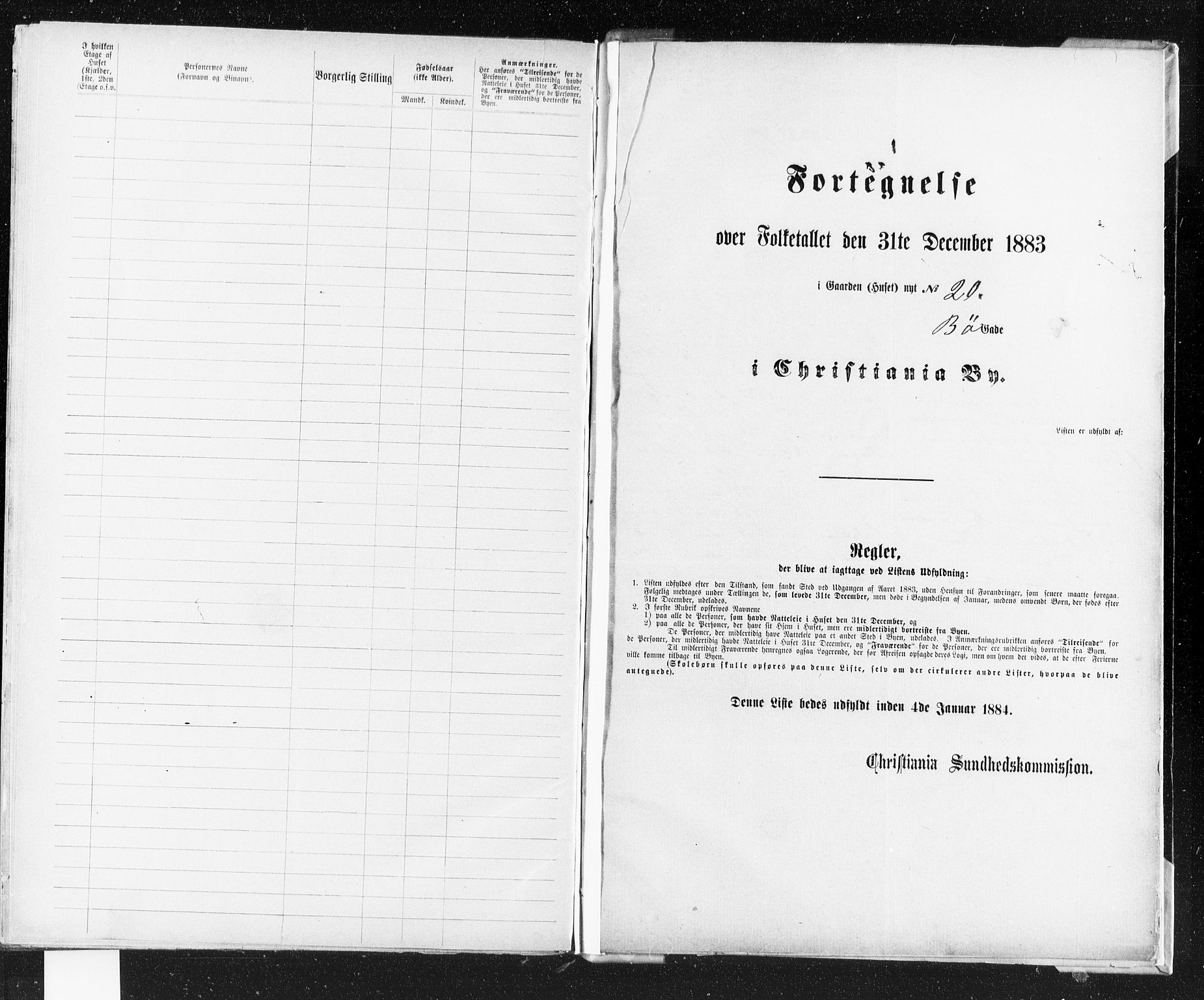 OBA, Kommunal folketelling 31.12.1883 for Kristiania kjøpstad, 1883, s. 613