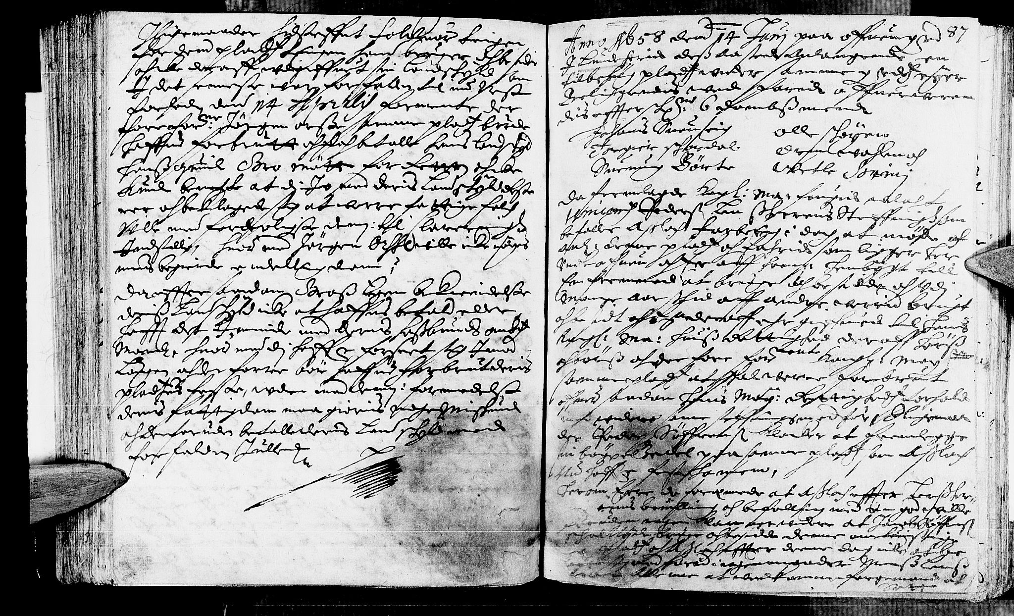 Nedre Telemark sorenskriveri, AV/SAKO-A-135/F/Fa/L0001: Tingbok, 1652-1661, s. 87
