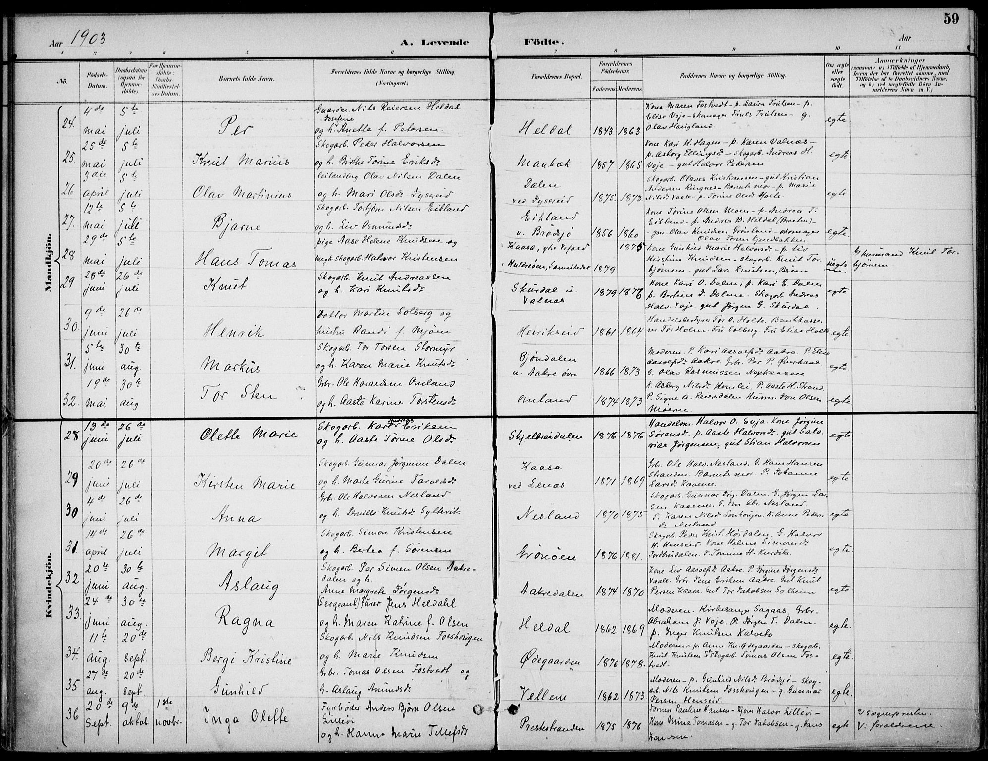 Drangedal kirkebøker, AV/SAKO-A-258/F/Fa/L0012: Ministerialbok nr. 12, 1895-1905, s. 59