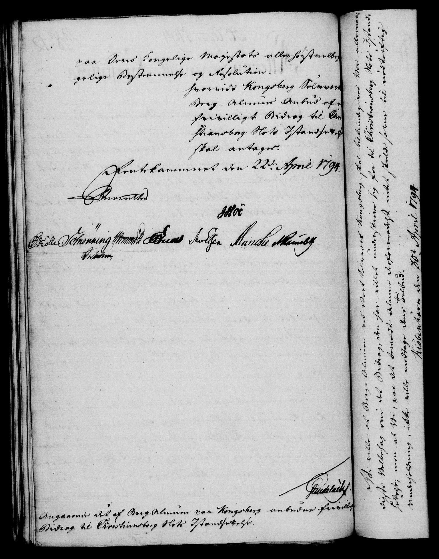Rentekammeret, Renteskriverkontorene, AV/RA-EA-3115/M/Mf/Mfb/L0002: Relasjons- og resolusjonsprotokoll med register (merket RK 54.8), 1793-1795