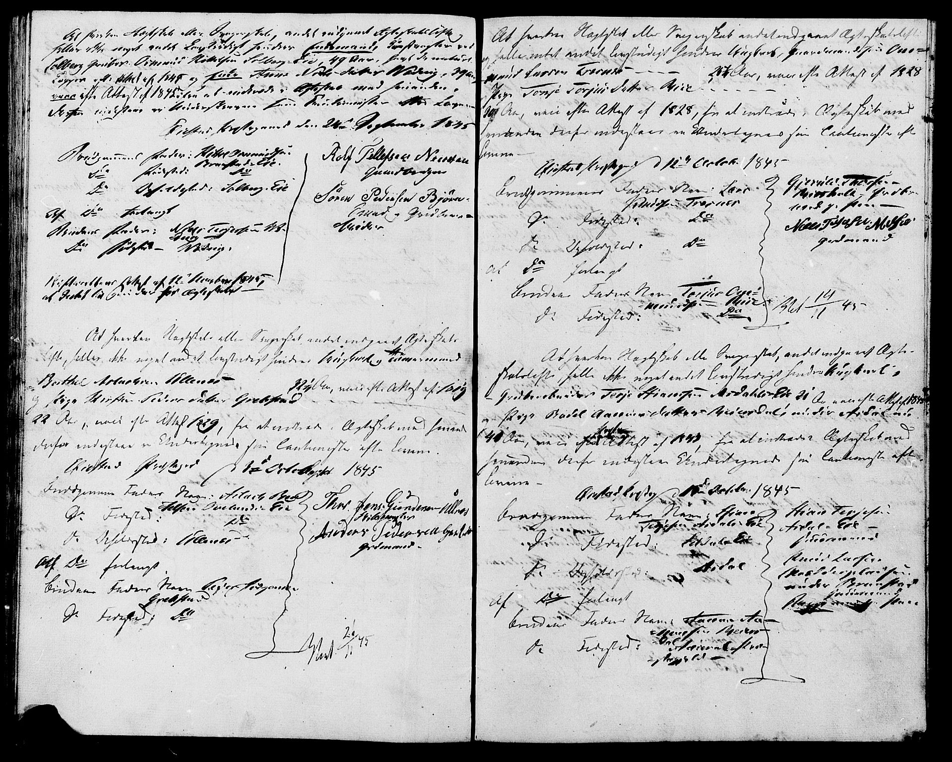 Øyestad sokneprestkontor, AV/SAK-1111-0049/F/Fe/L0002: Forlovererklæringer nr. A VI 20, 1844-1846, s. 32