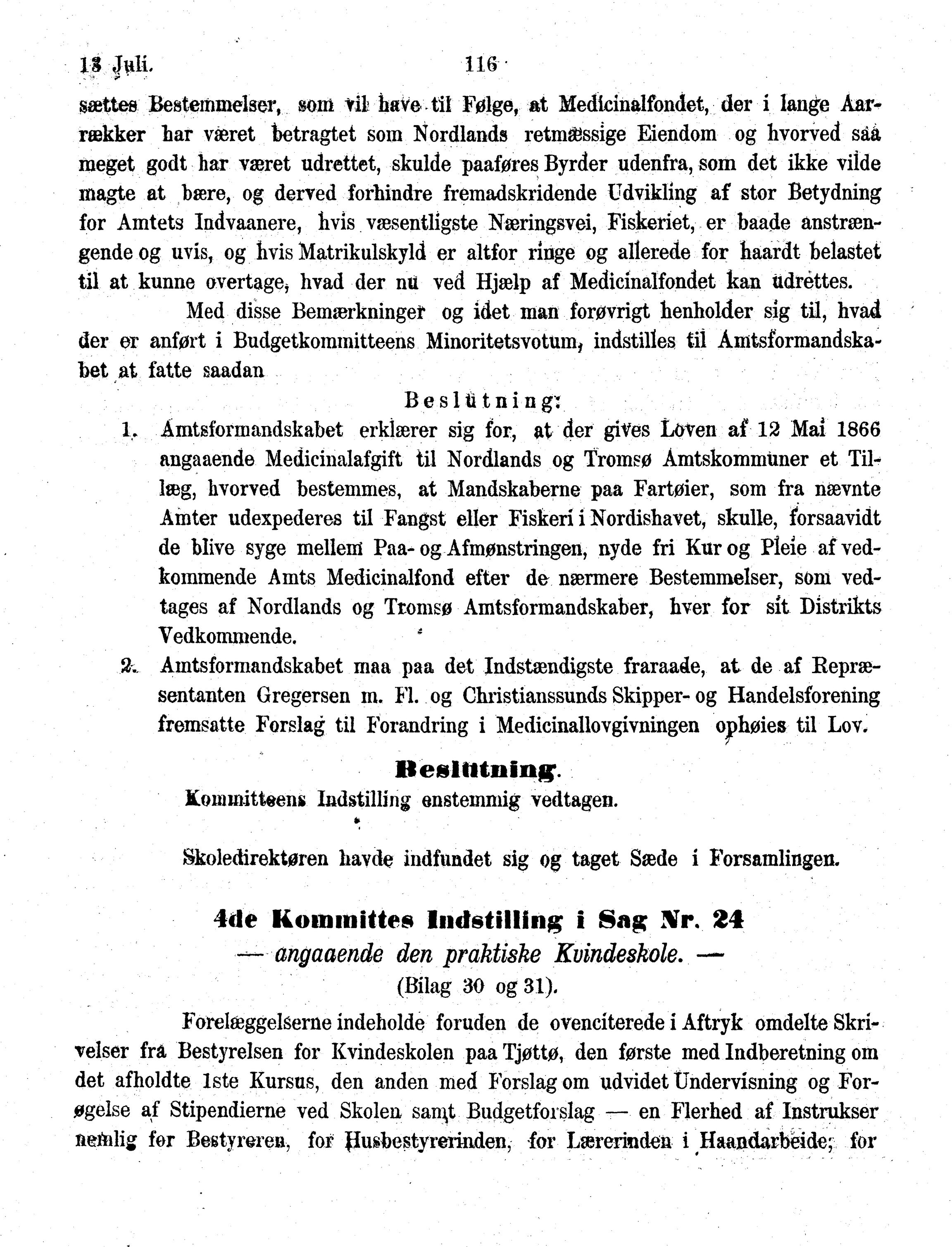 Nordland Fylkeskommune. Fylkestinget, AIN/NFK-17/176/A/Ac/L0013: Fylkestingsforhandlinger 1880, 1880