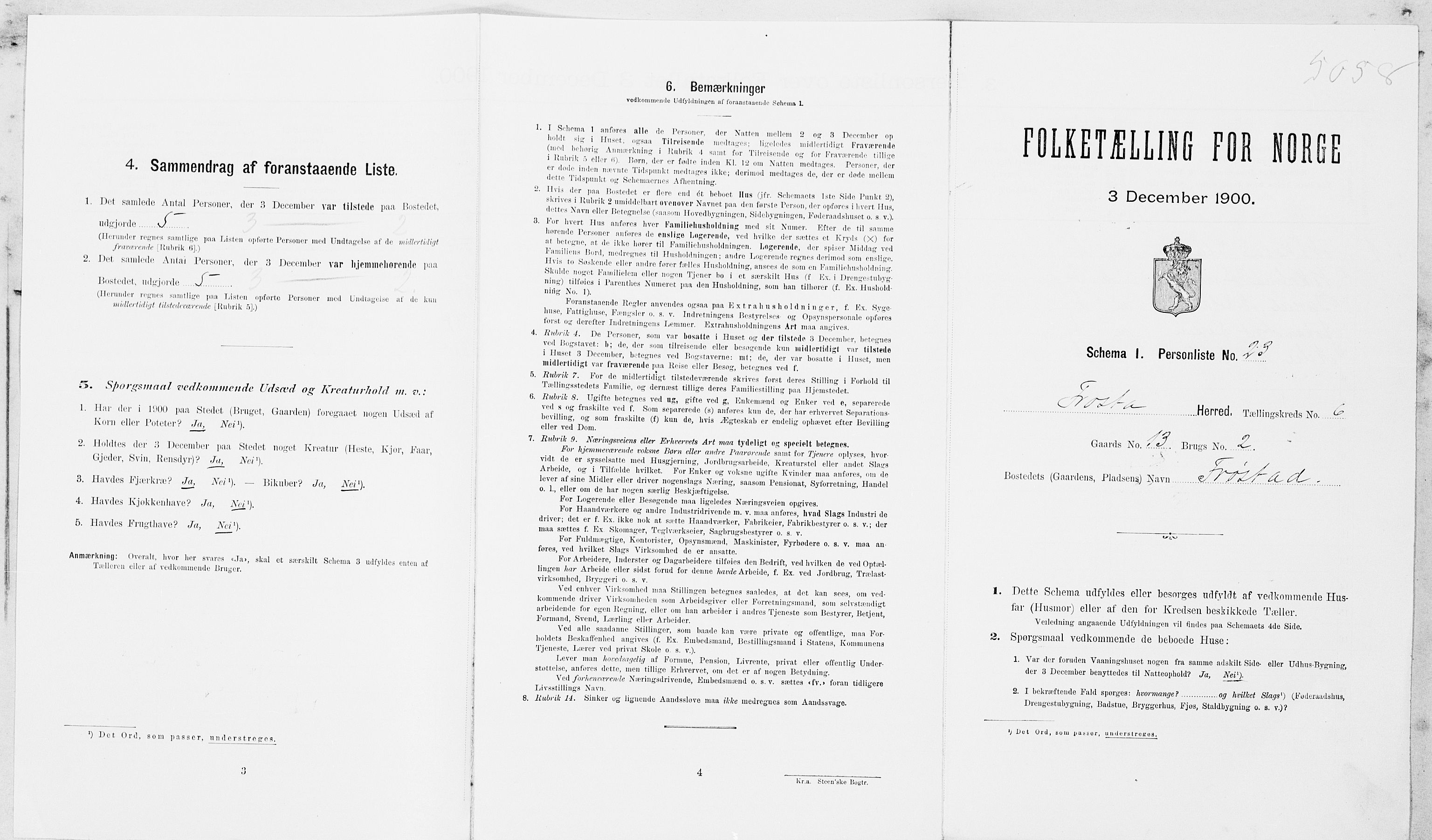 SAT, Folketelling 1900 for 1717 Frosta herred, 1900, s. 777