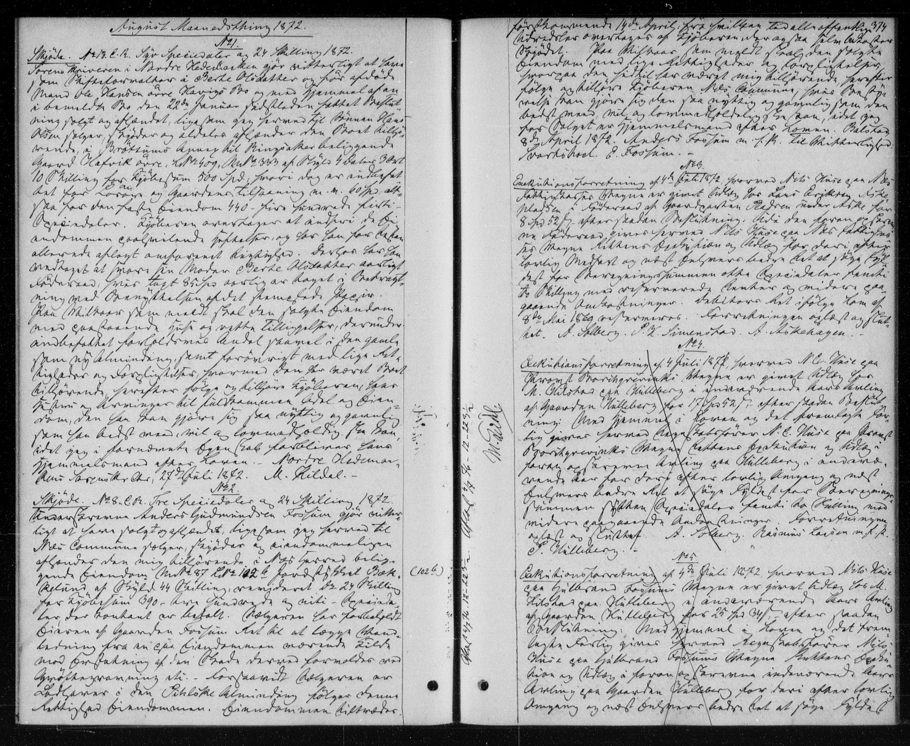 Nord-Hedmark sorenskriveri, AV/SAH-TING-012/H/Hb/Hba/L0011: Pantebok nr. 11, 1869-1874, s. 374