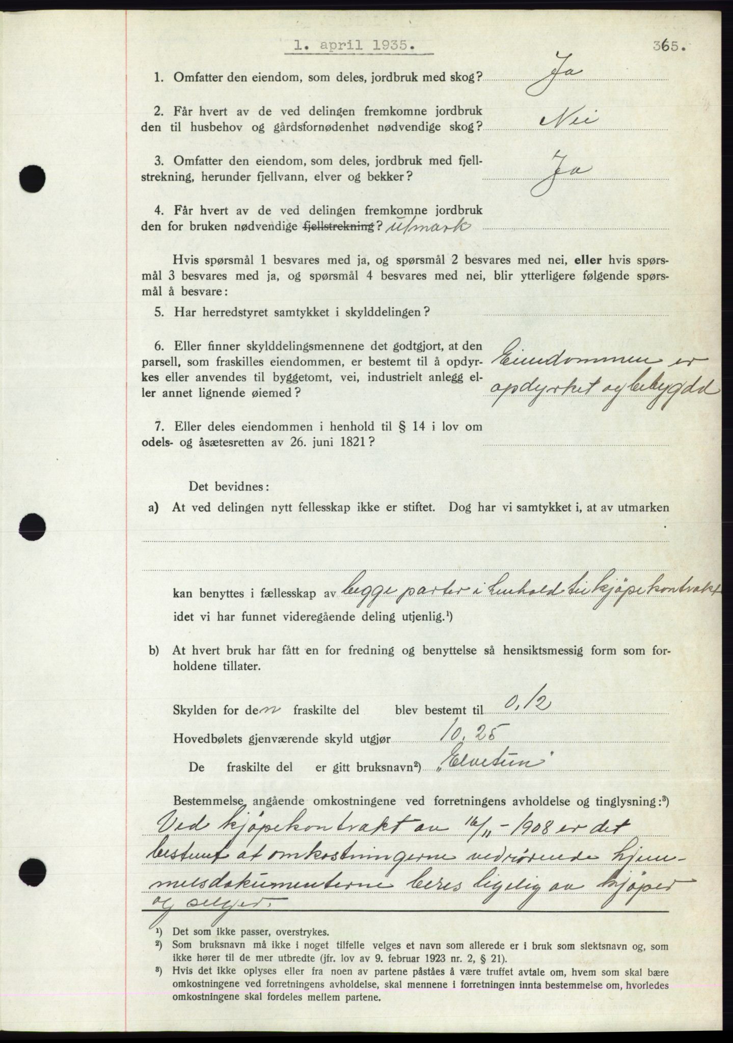 Romsdal sorenskriveri, AV/SAT-A-4149/1/2/2C/L0066: Pantebok nr. 60, 1934-1935, Tingl.dato: 01.04.1935