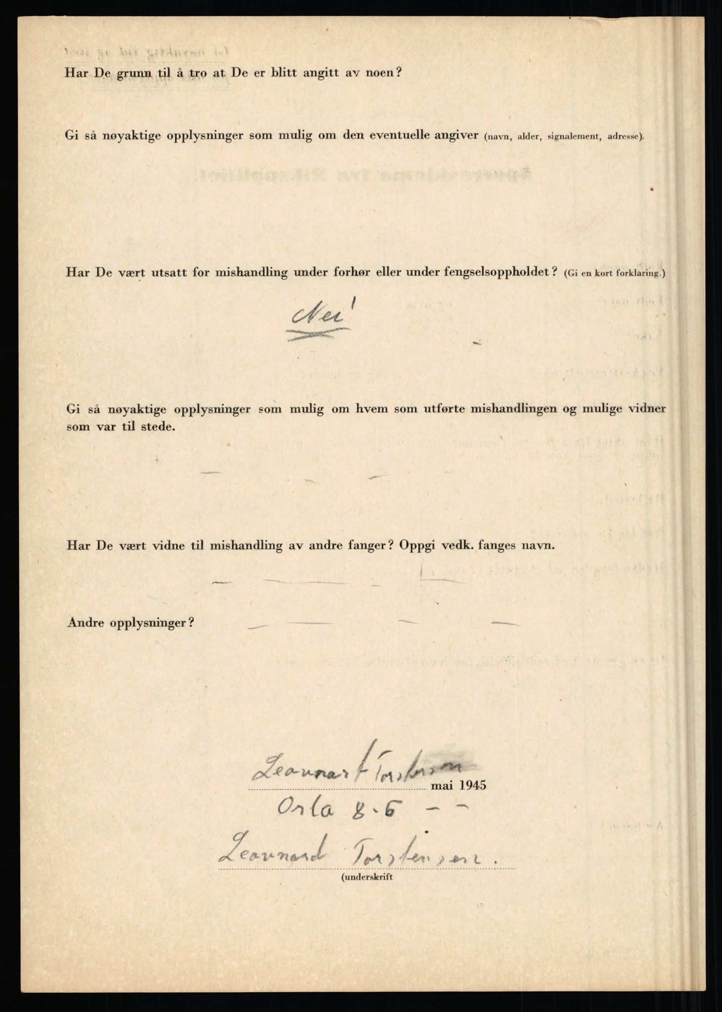 Rikspolitisjefen, AV/RA-S-1560/L/L0017: Tidemann, Hermann G. - Veum, Tjostolv, 1940-1945, s. 344