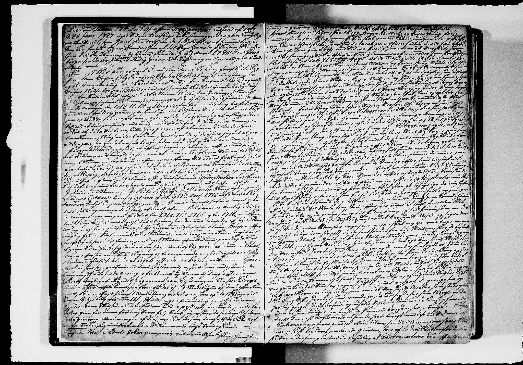 Hadeland, Land og Valdres sorenskriveri, SAH/TING-028/G/Gb/L0050: Tingbok, 1727-1730, s. 1b-2a
