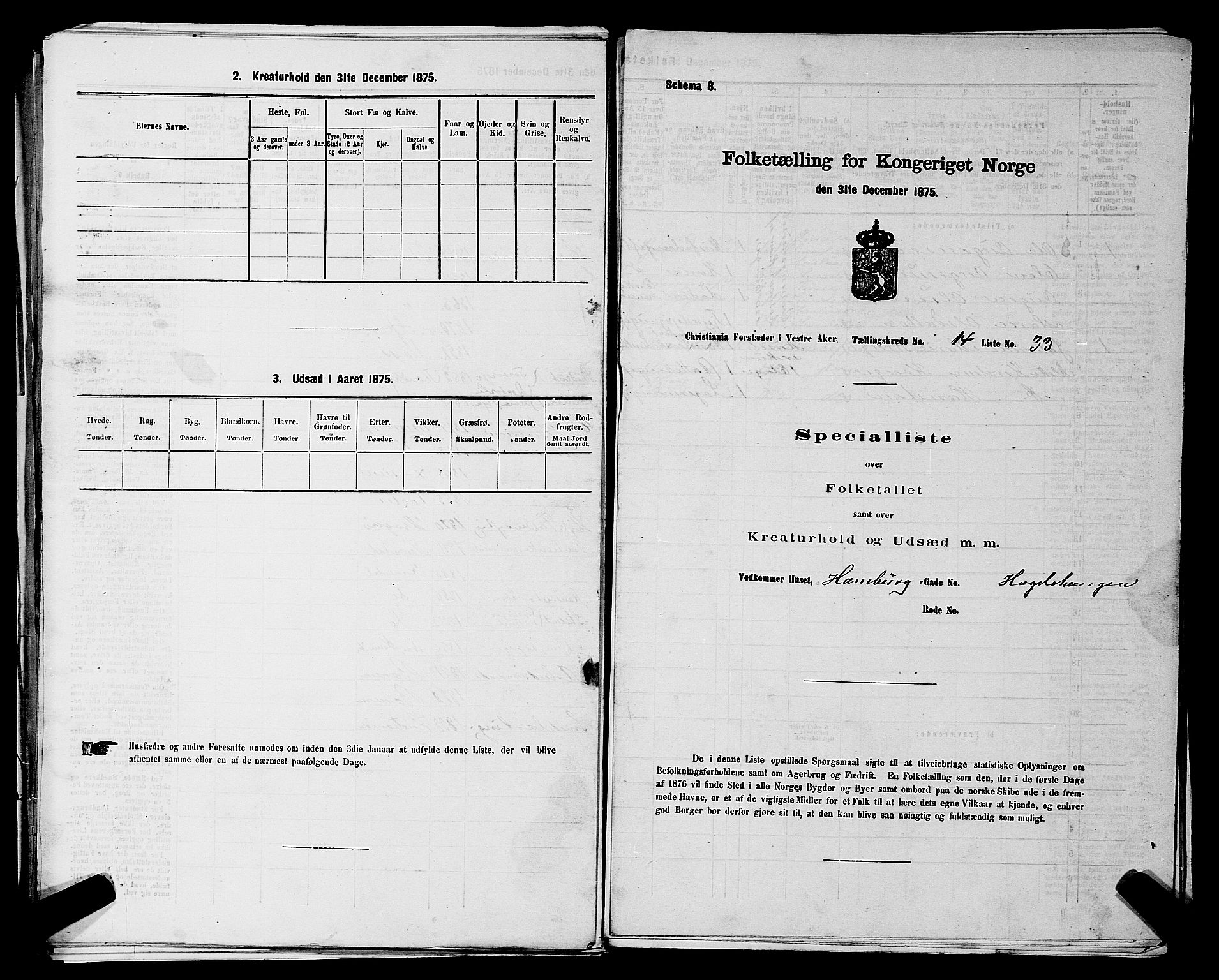 RA, Folketelling 1875 for 0218aP Vestre Aker prestegjeld, 1875, s. 2308