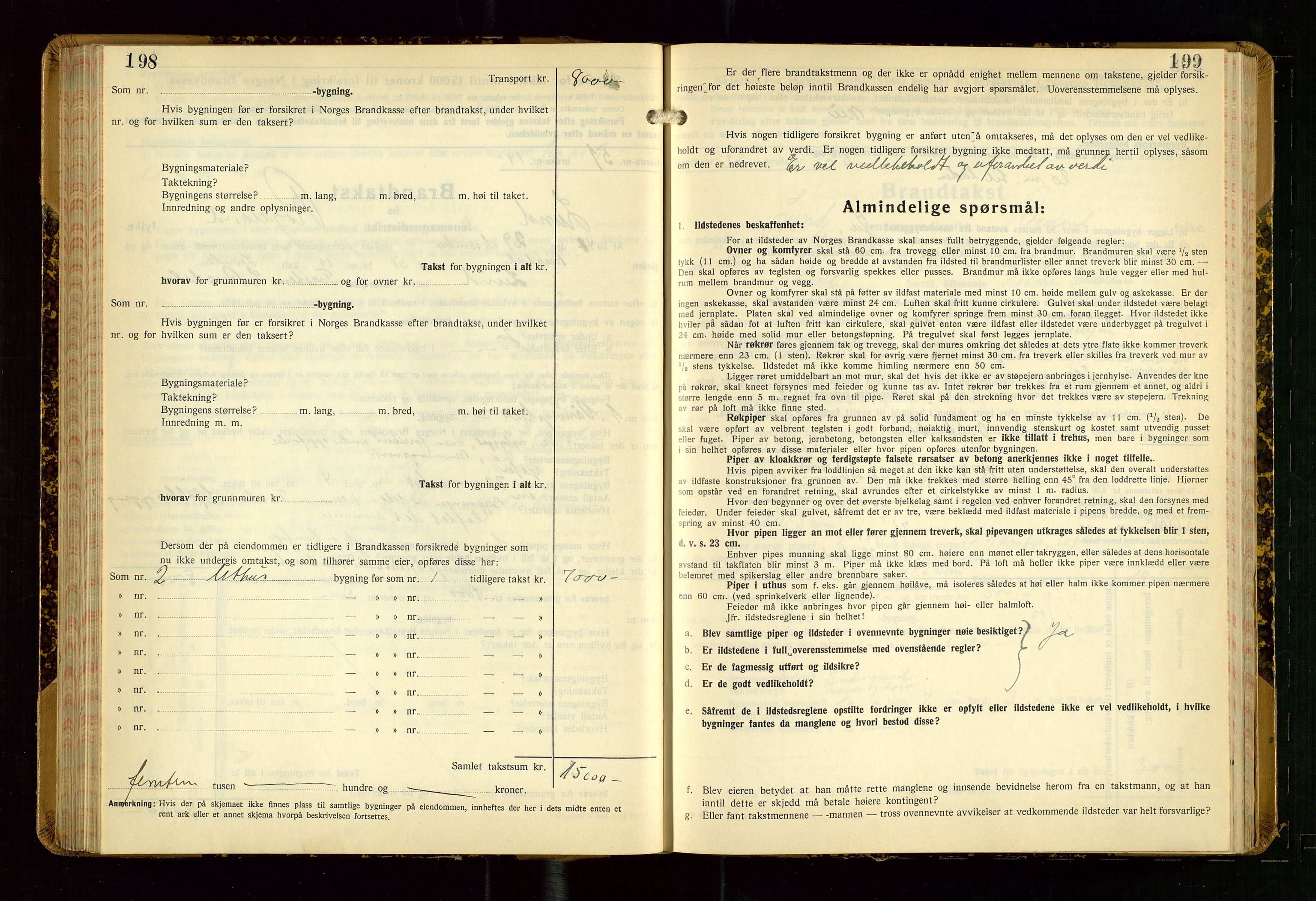 Lund lensmannskontor, AV/SAST-A-100303/Gob/L0006: "Brandtakstprotokoll", 1938-1951, s. 198-199