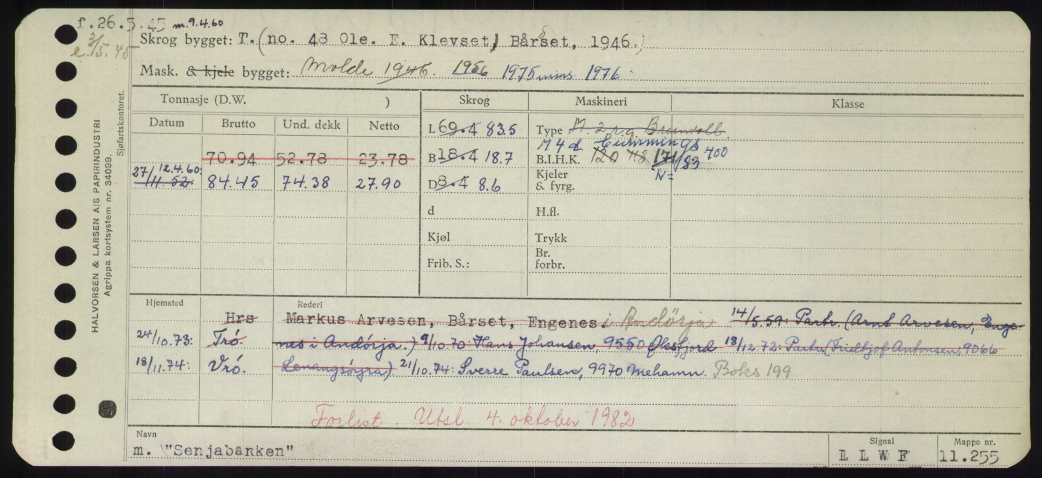 Sjøfartsdirektoratet med forløpere, Skipsmålingen, RA/S-1627/H/Hd/L0032: Fartøy, San-Seve, s. 493