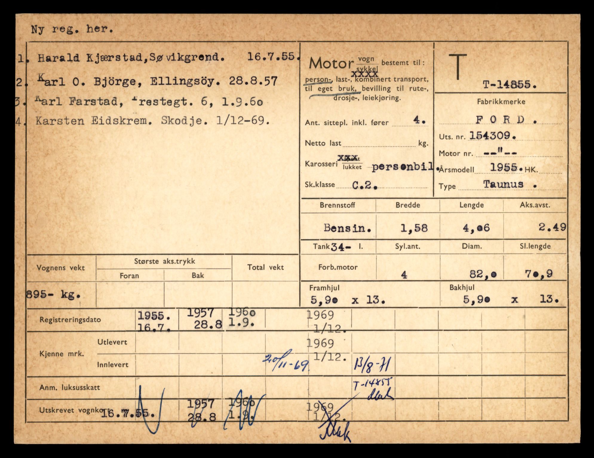 Møre og Romsdal vegkontor - Ålesund trafikkstasjon, AV/SAT-A-4099/F/Fe/L0048: Registreringskort for kjøretøy T 14721 - T 14863, 1927-1998, s. 3087