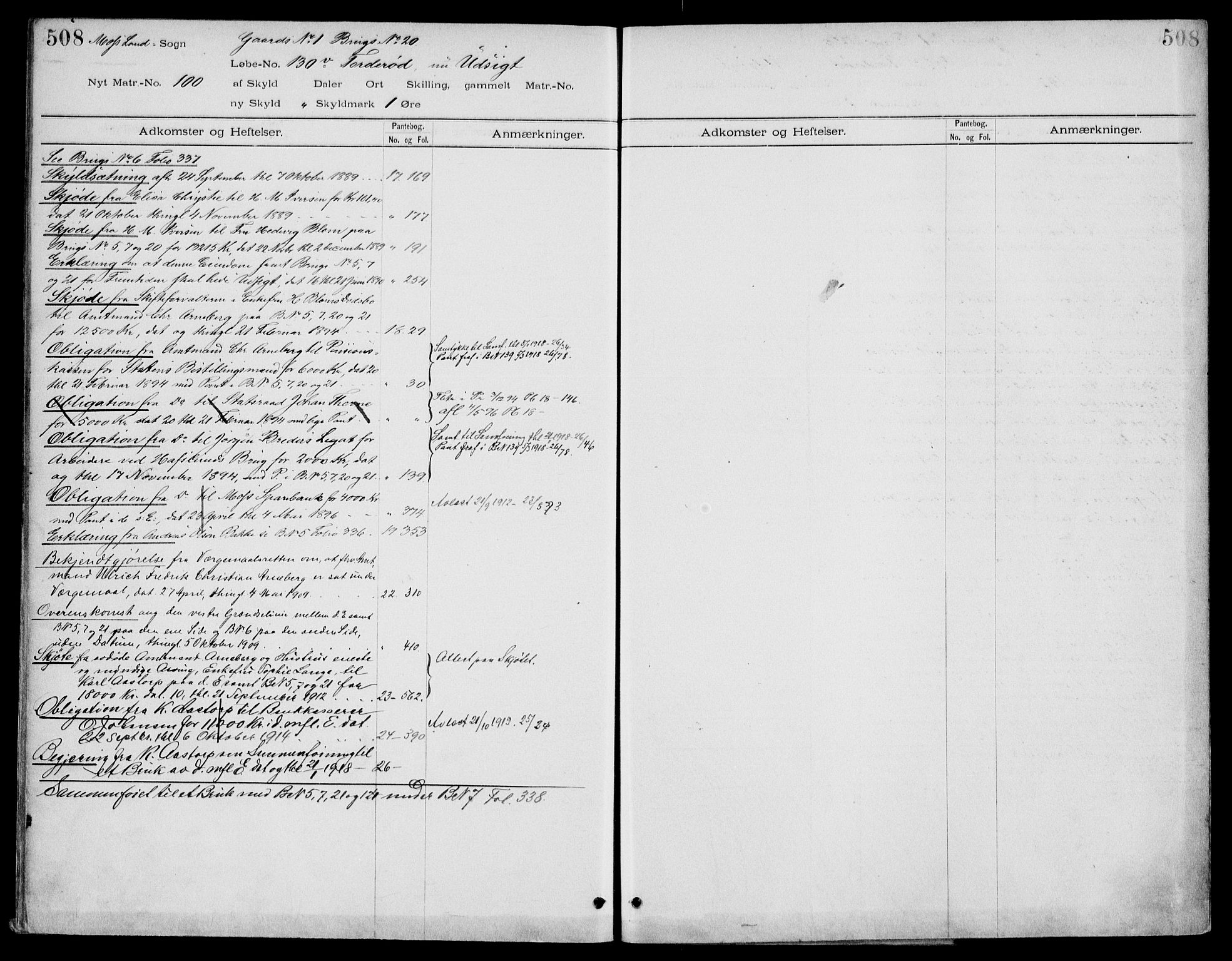 Moss sorenskriveri, SAO/A-10168: Panteregister nr. IV 3b, 1769-1926, s. 508