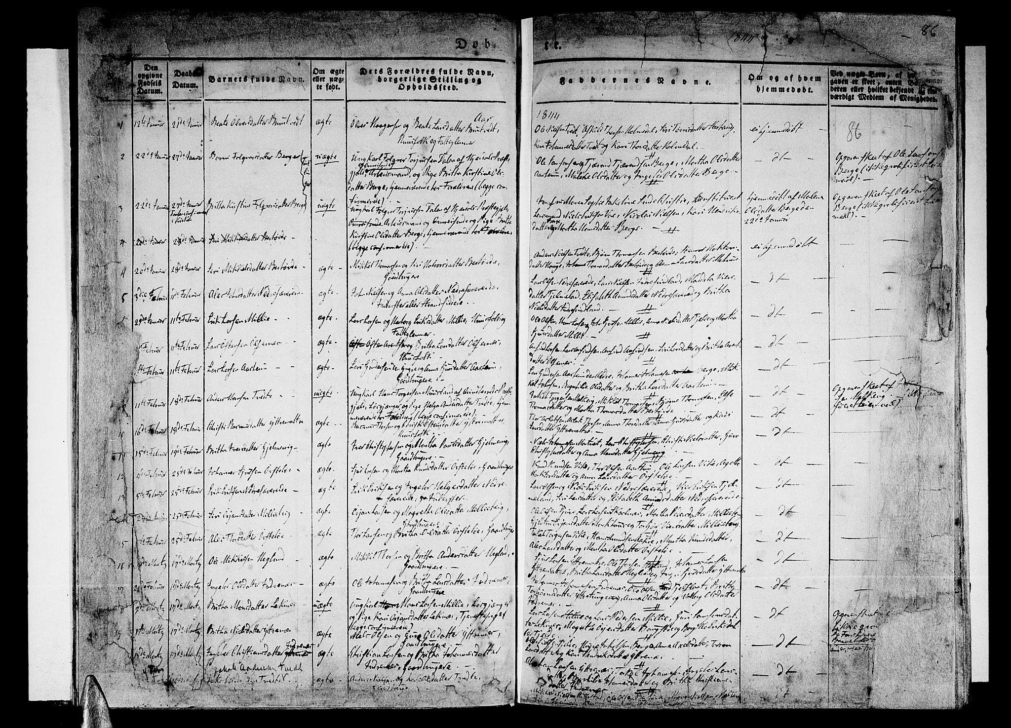 Skånevik sokneprestembete, AV/SAB-A-77801/H/Haa: Ministerialbok nr. A 4, 1828-1848, s. 86