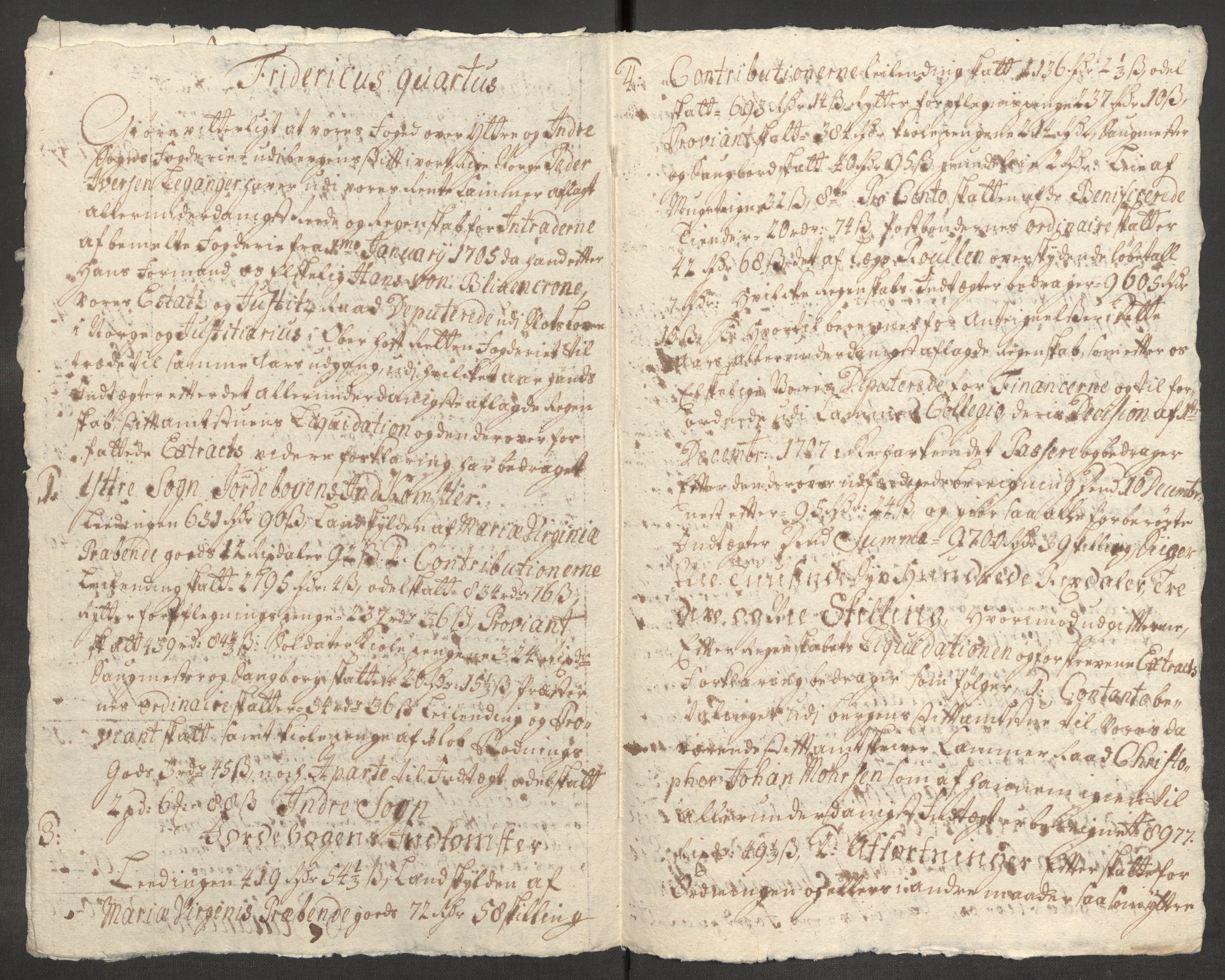Rentekammeret inntil 1814, Reviderte regnskaper, Fogderegnskap, AV/RA-EA-4092/R52/L3314: Fogderegnskap Sogn, 1705-1707, s. 21