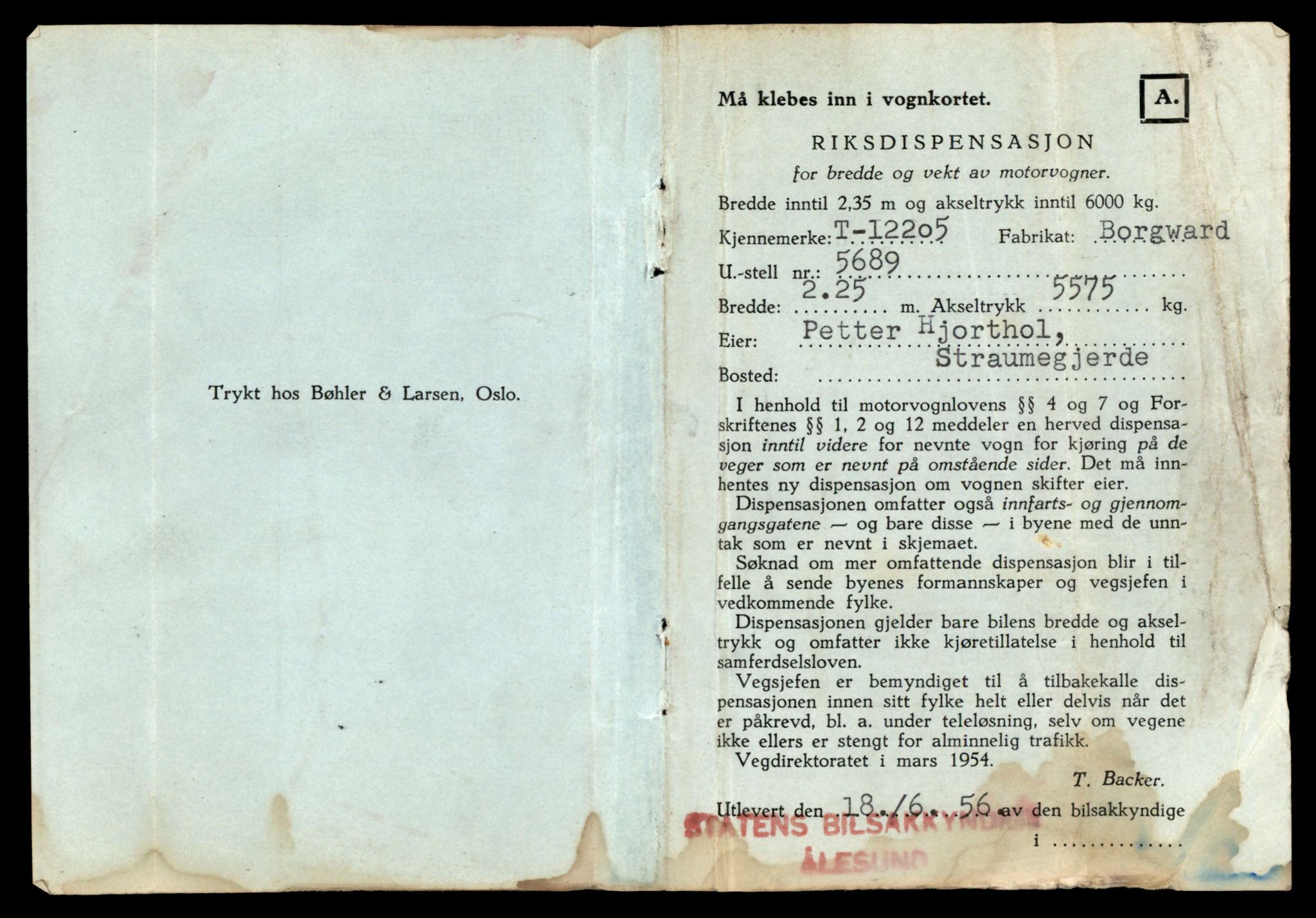 Møre og Romsdal vegkontor - Ålesund trafikkstasjon, AV/SAT-A-4099/F/Fe/L0033: Registreringskort for kjøretøy T 12151 - T 12474, 1927-1998, s. 1387