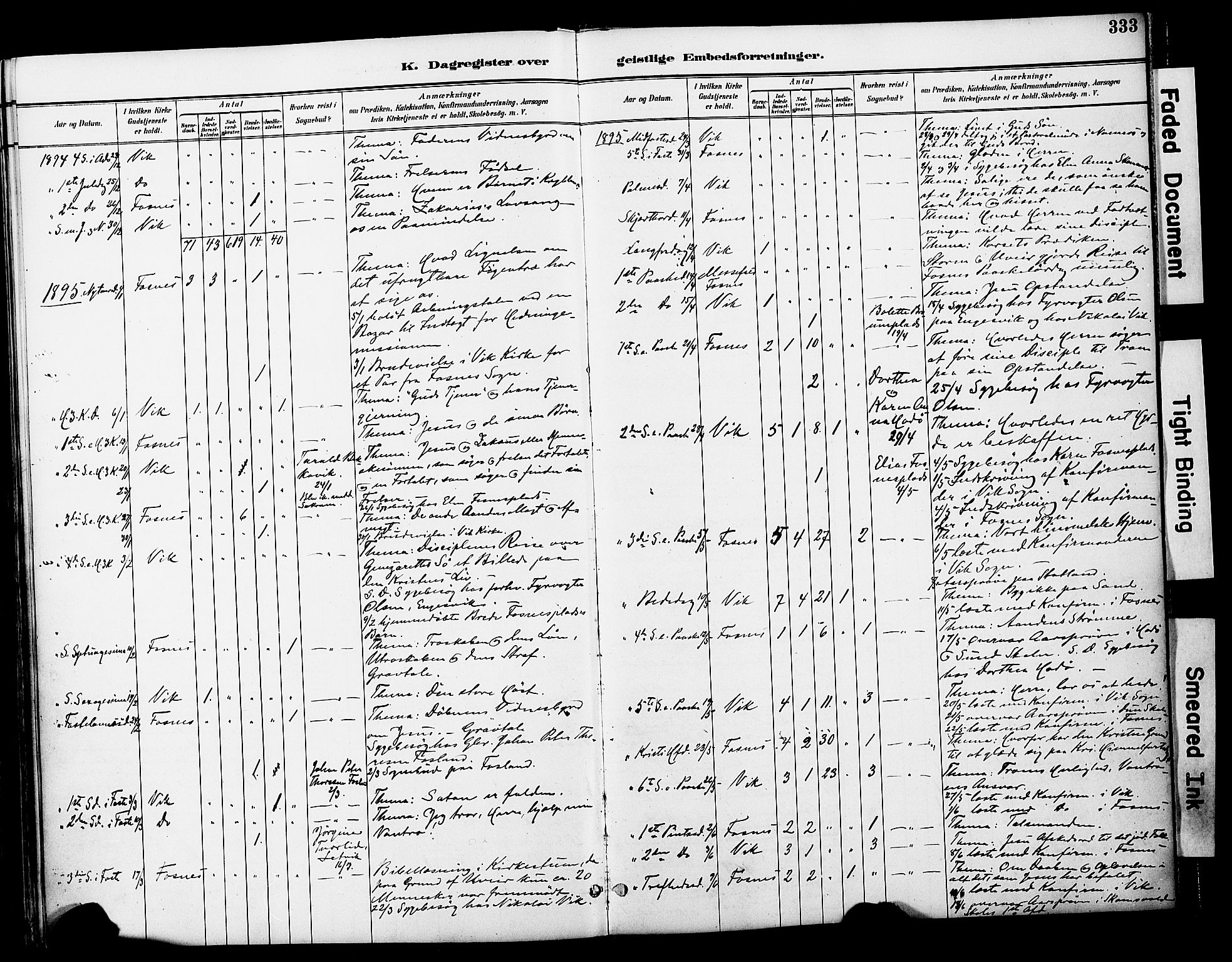 Ministerialprotokoller, klokkerbøker og fødselsregistre - Nord-Trøndelag, AV/SAT-A-1458/774/L0628: Ministerialbok nr. 774A02, 1887-1903, s. 333