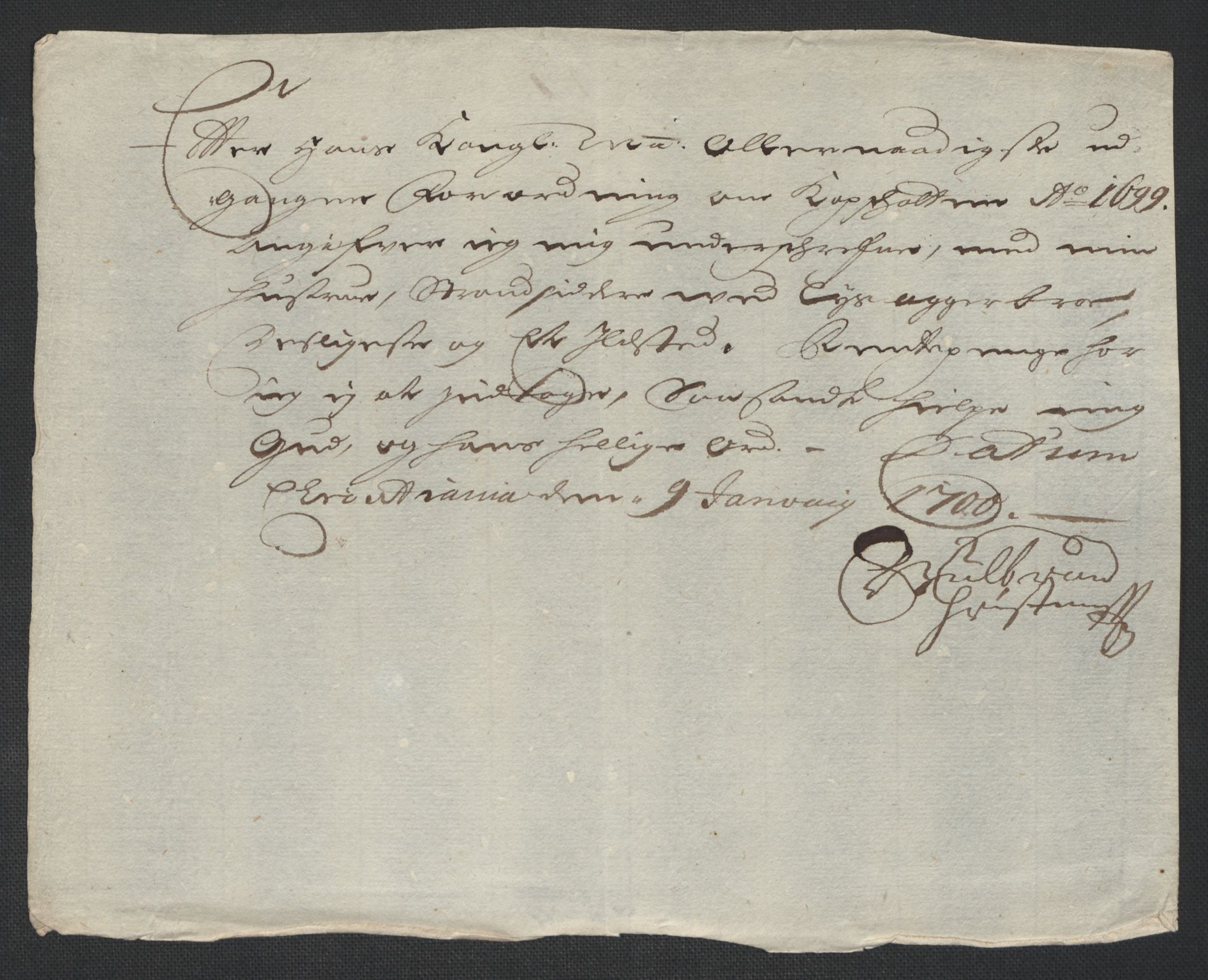 Rentekammeret inntil 1814, Reviderte regnskaper, Fogderegnskap, AV/RA-EA-4092/R10/L0442: Fogderegnskap Aker og Follo, 1699, s. 495