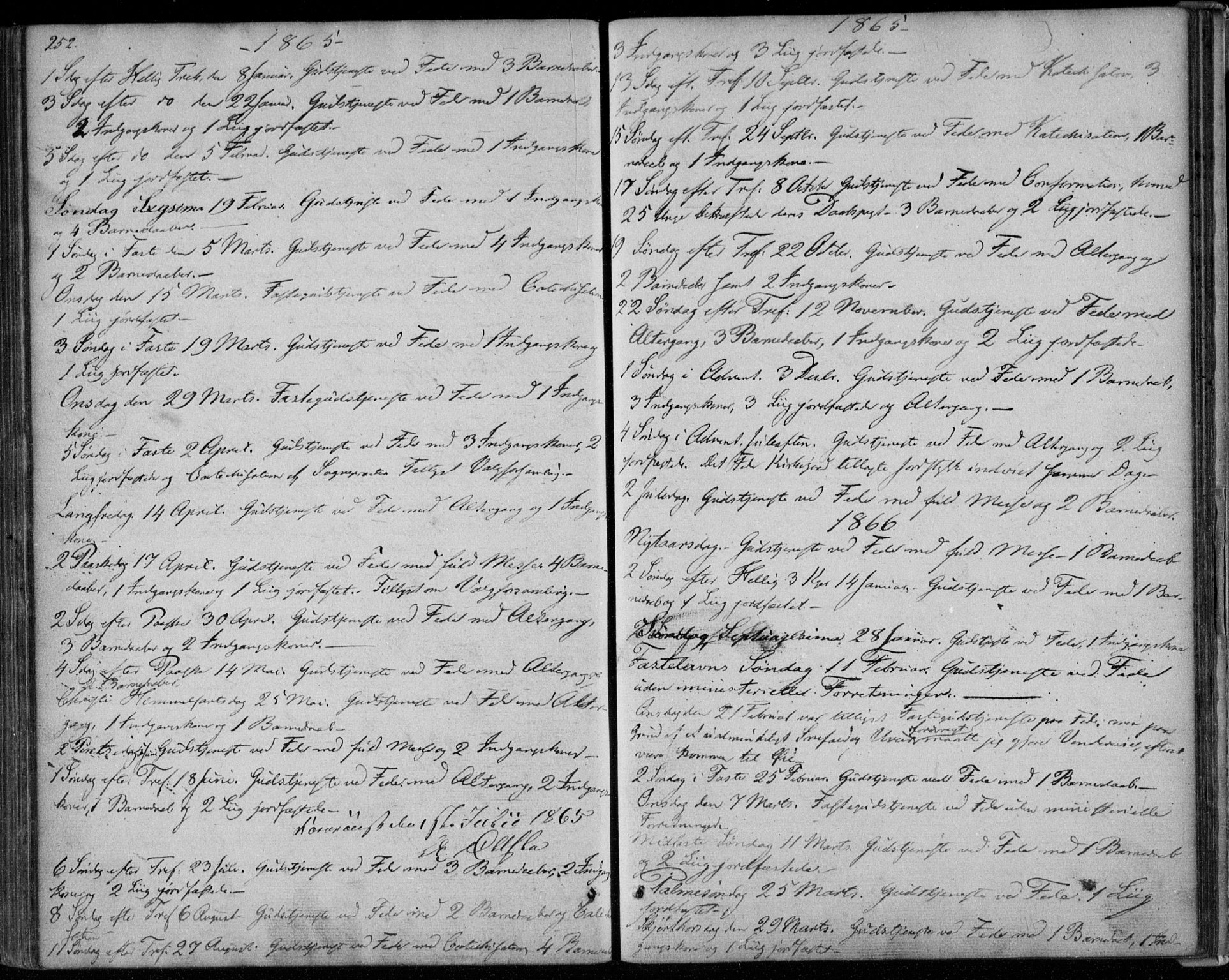 Kvinesdal sokneprestkontor, SAK/1111-0026/F/Fa/Faa/L0002: Ministerialbok nr. A 2, 1850-1876, s. 252