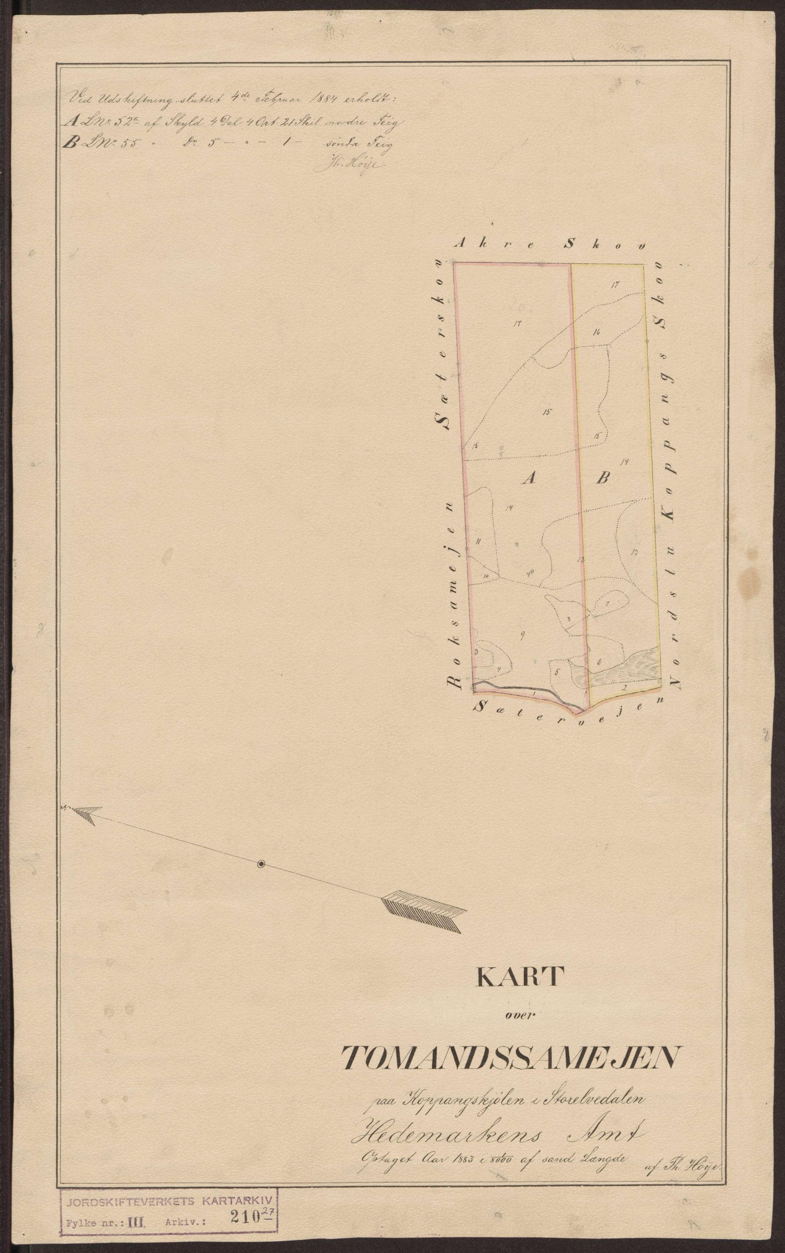 Jordskifteverkets kartarkiv, RA/S-3929/T, 1859-1988, s. 329