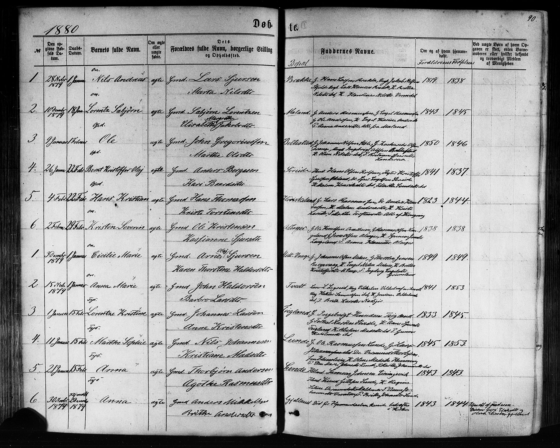 Tysnes sokneprestembete, AV/SAB-A-78601/H/Haa: Ministerialbok nr. A 12, 1872-1886, s. 90