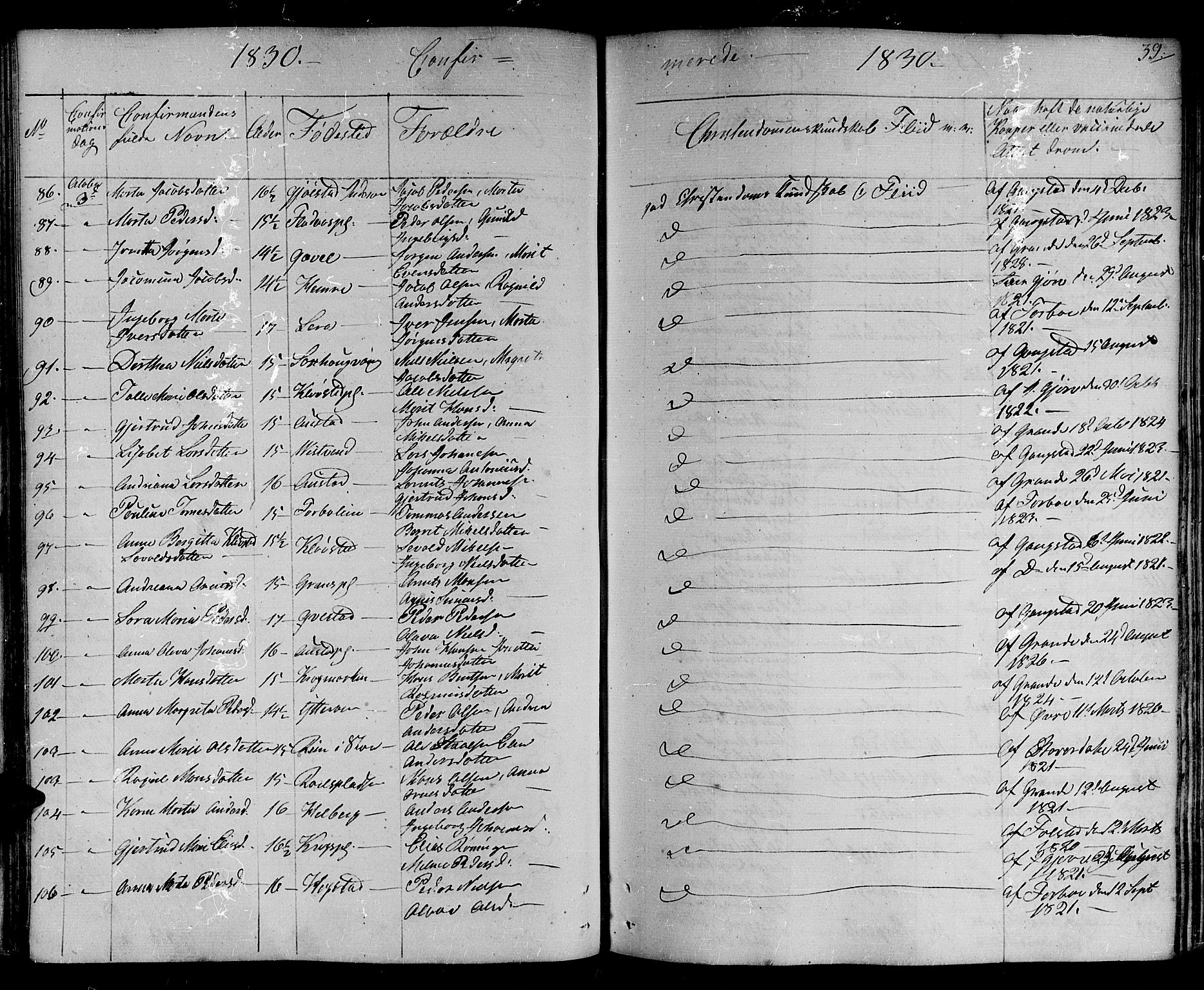 Ministerialprotokoller, klokkerbøker og fødselsregistre - Nord-Trøndelag, SAT/A-1458/730/L0277: Ministerialbok nr. 730A06 /1, 1830-1839, s. 39