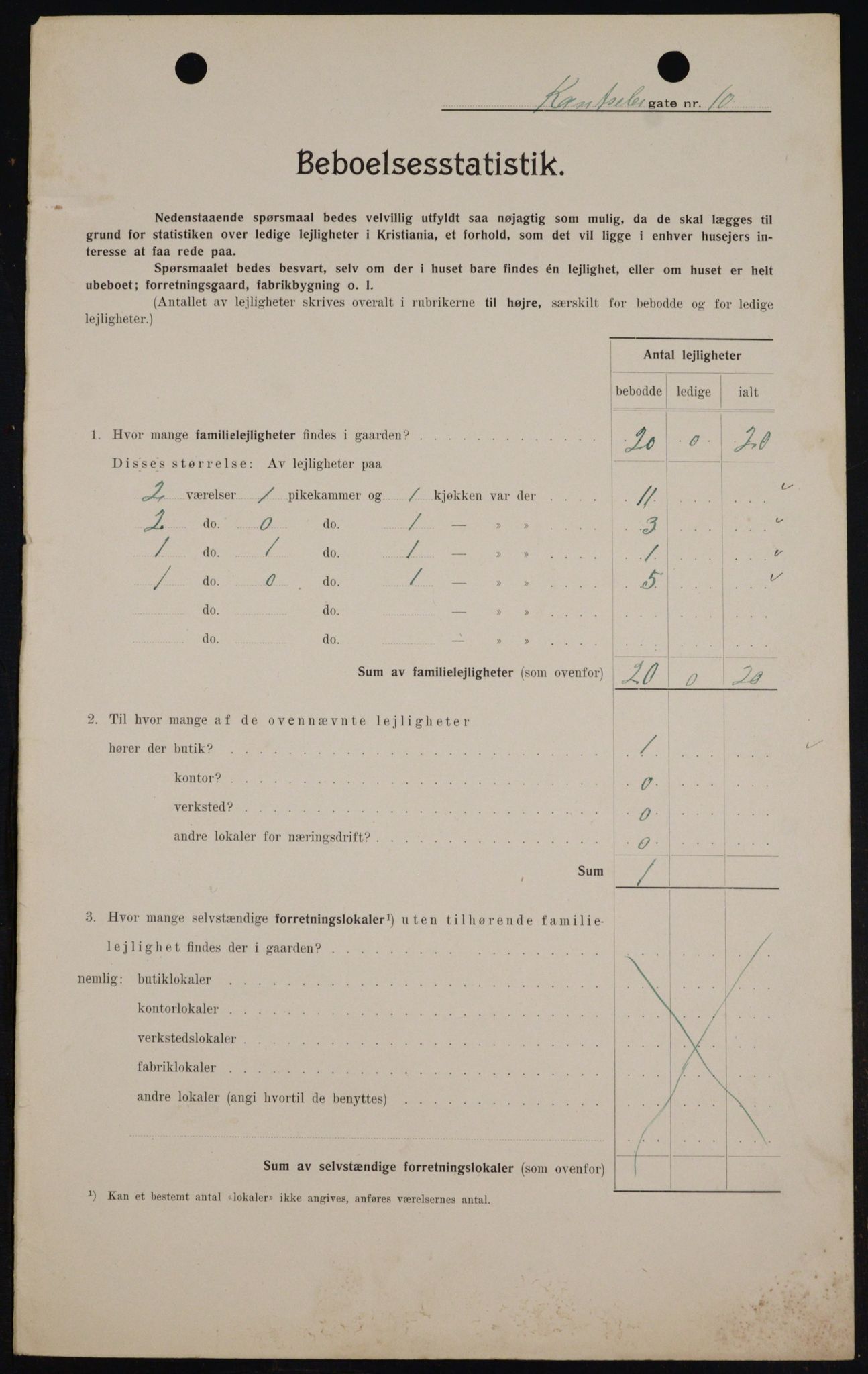 OBA, Kommunal folketelling 1.2.1909 for Kristiania kjøpstad, 1909, s. 43950