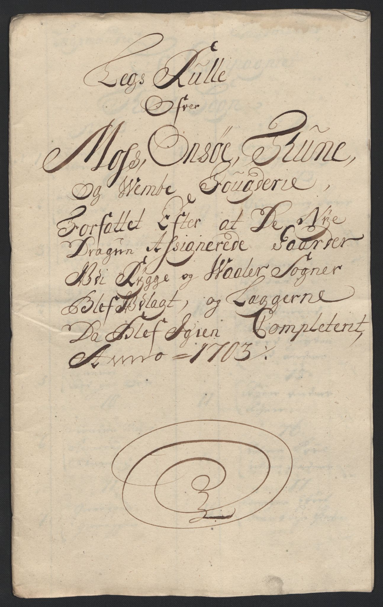 Rentekammeret inntil 1814, Reviderte regnskaper, Fogderegnskap, RA/EA-4092/R04/L0132: Fogderegnskap Moss, Onsøy, Tune, Veme og Åbygge, 1703-1704, s. 283